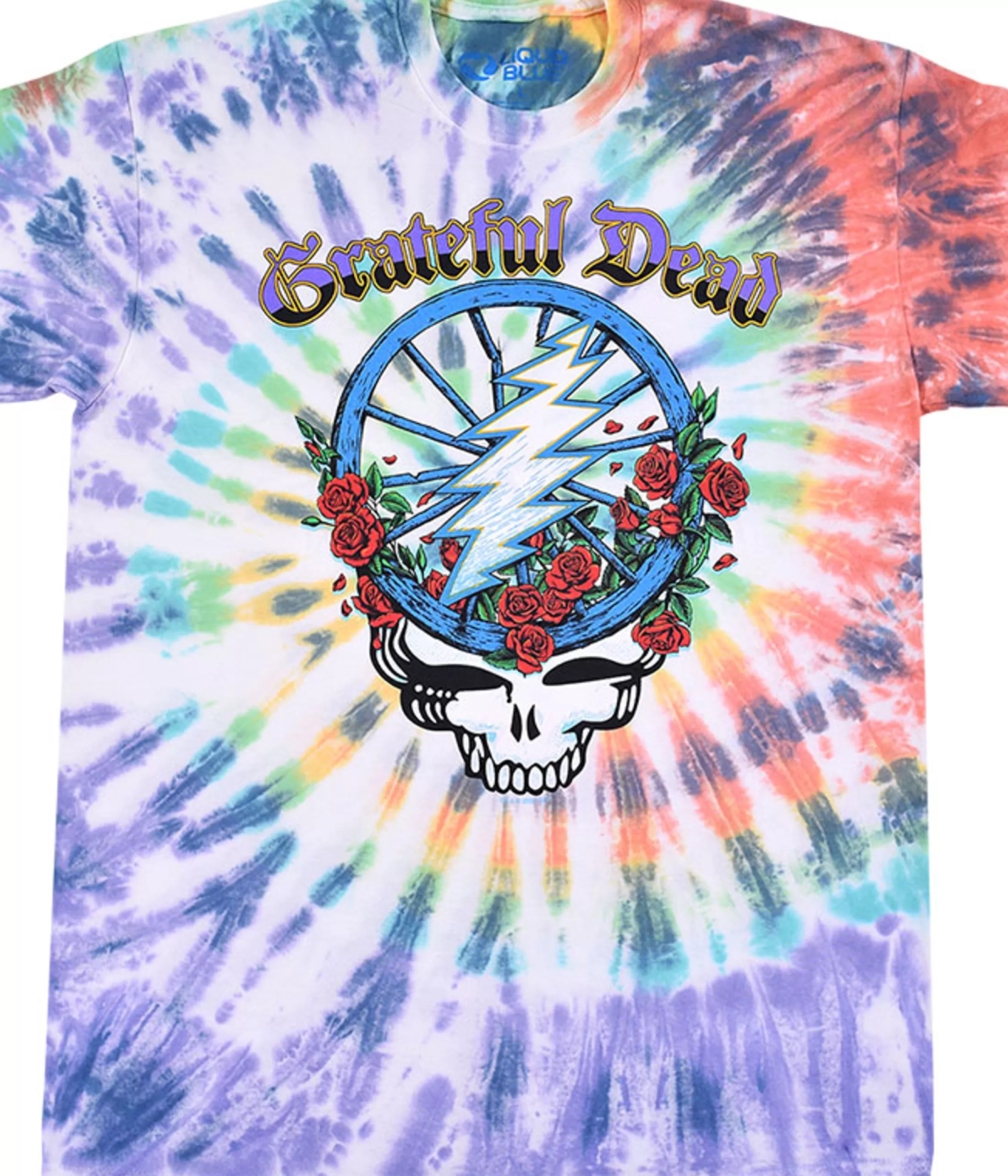 T-Shirt | Grateful Dead<Liquid Blue Steal Your Wheel Tie-Dye T-Shirt