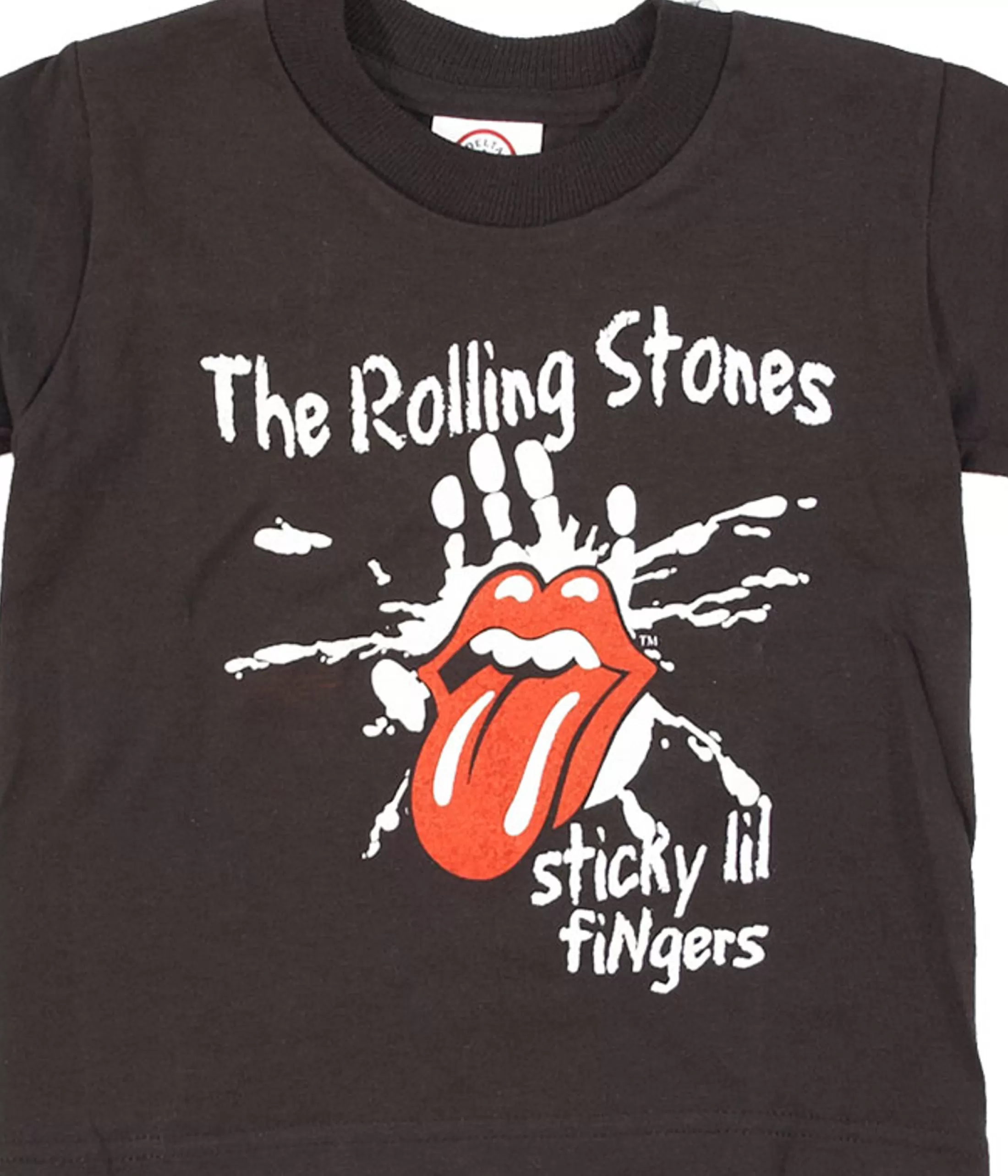 Toddler | Rolling Stones<Liquid Blue Sticky Lil Fingers Toddler Black T-Shirt