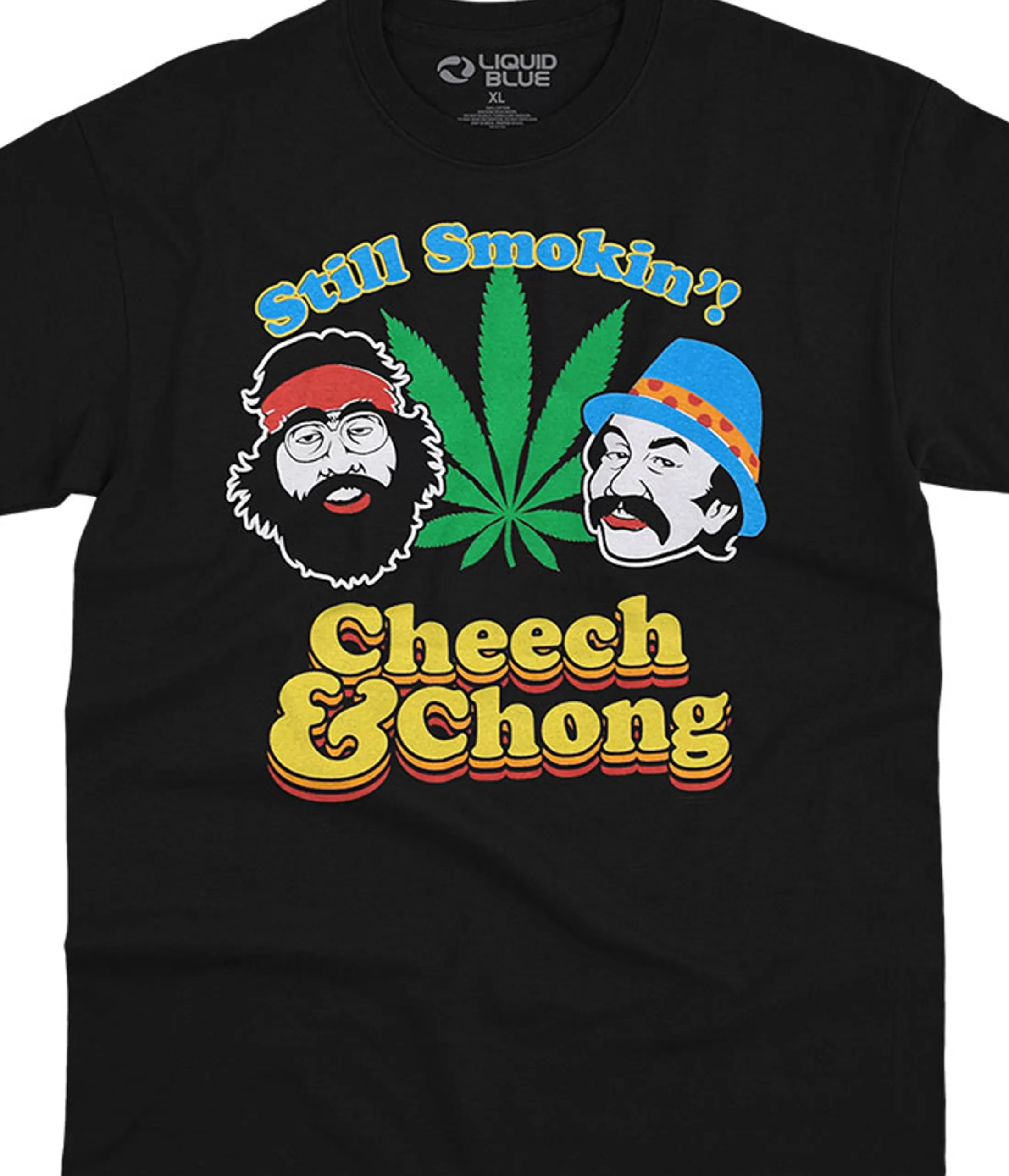 T-Shirt | Cheech And Chong<Liquid Blue Still Smokin Black T-Shirt