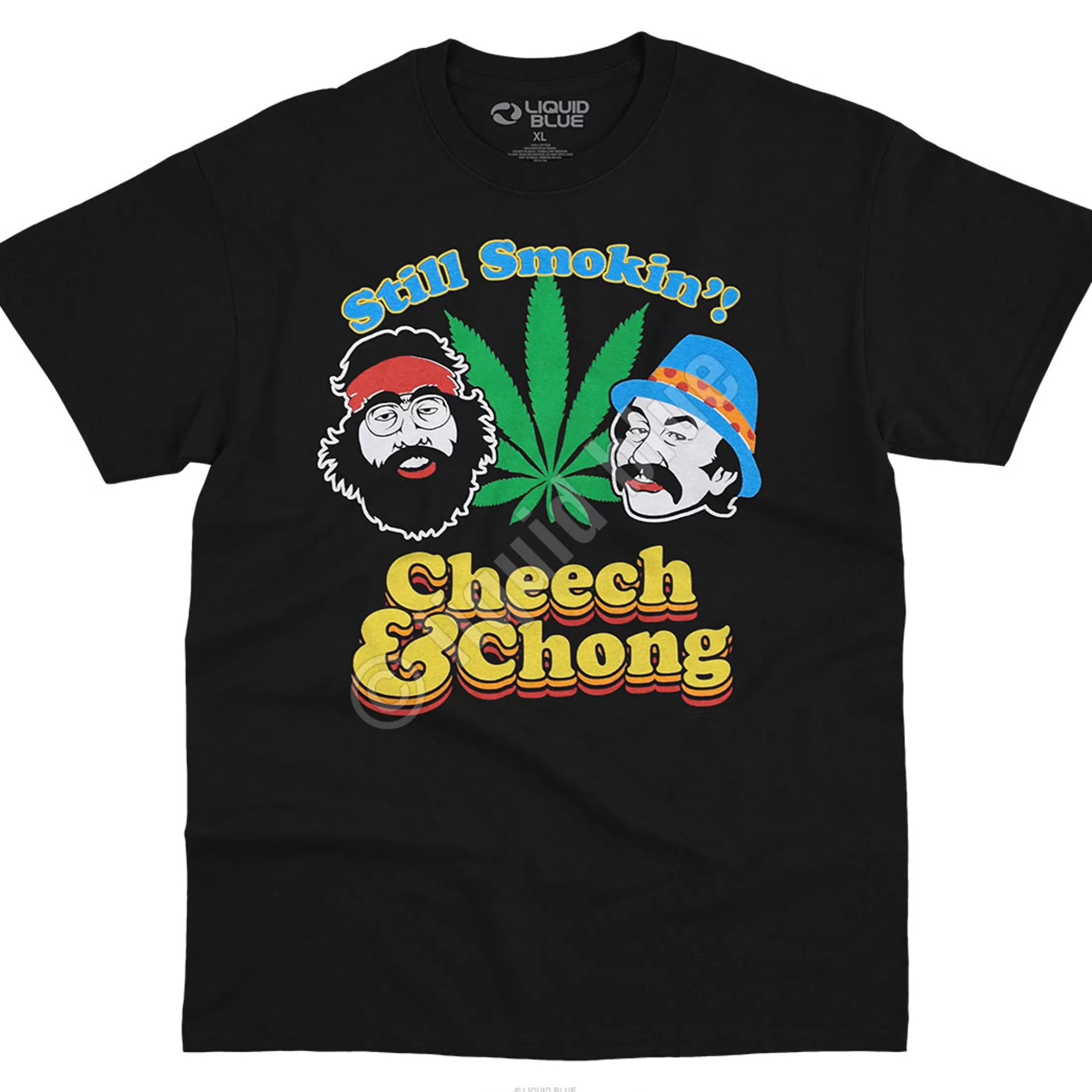 T-Shirt | Cheech And Chong<Liquid Blue Still Smokin Black T-Shirt