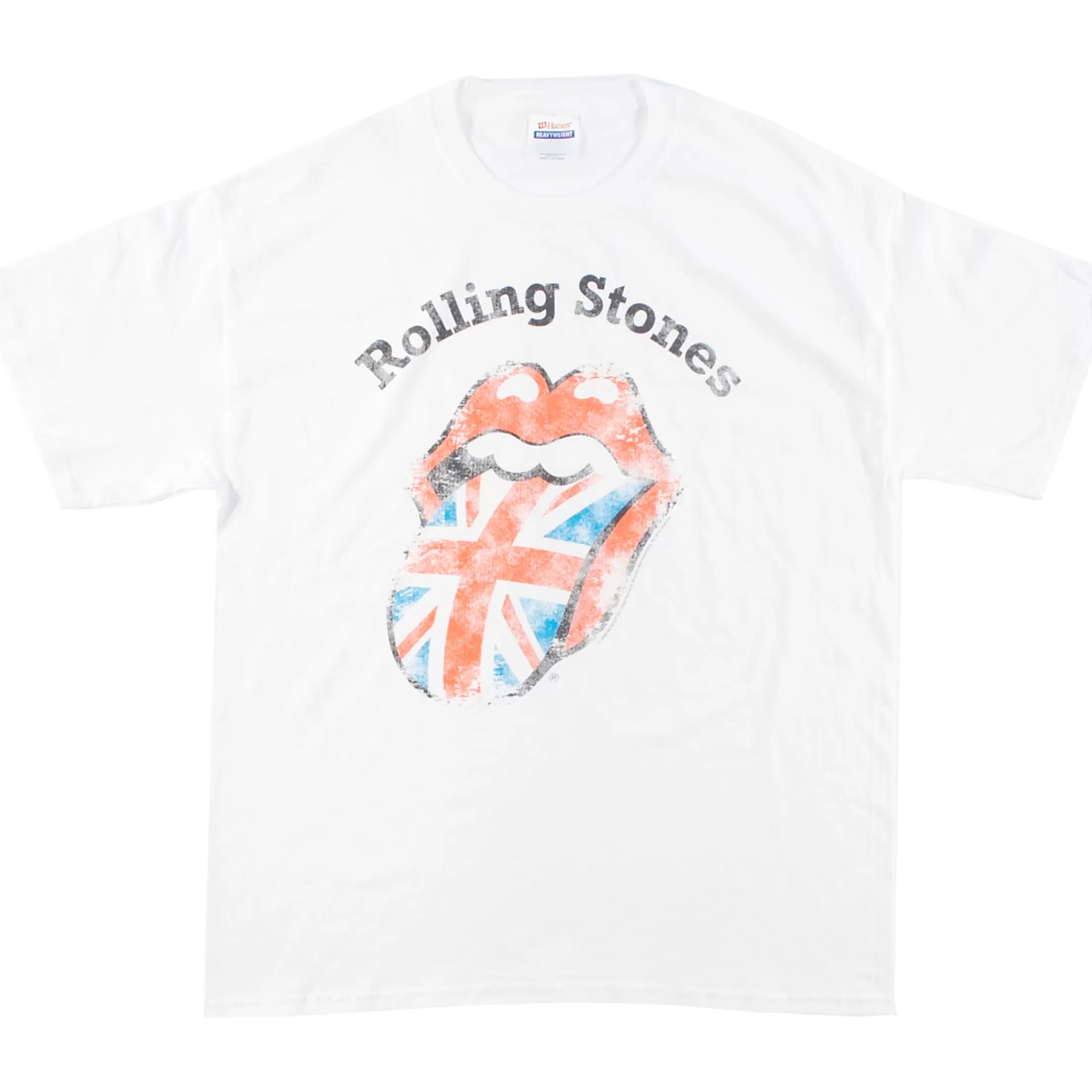 T-Shirt | Rolling Stones<Liquid Blue Stones Union Jack White T-Shirt