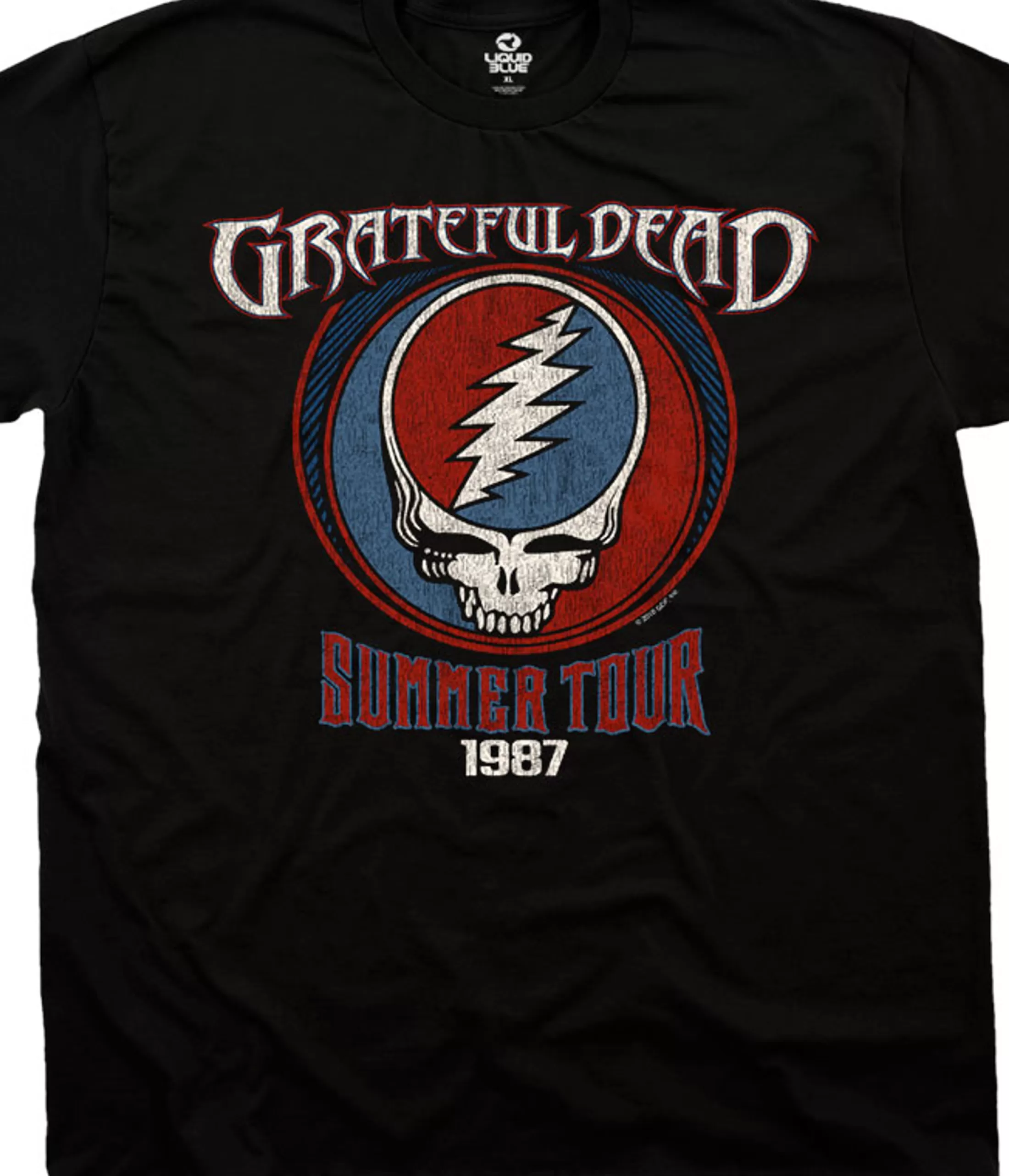 T-Shirt | Grateful Dead<Liquid Blue Summer 87 Black T-Shirt