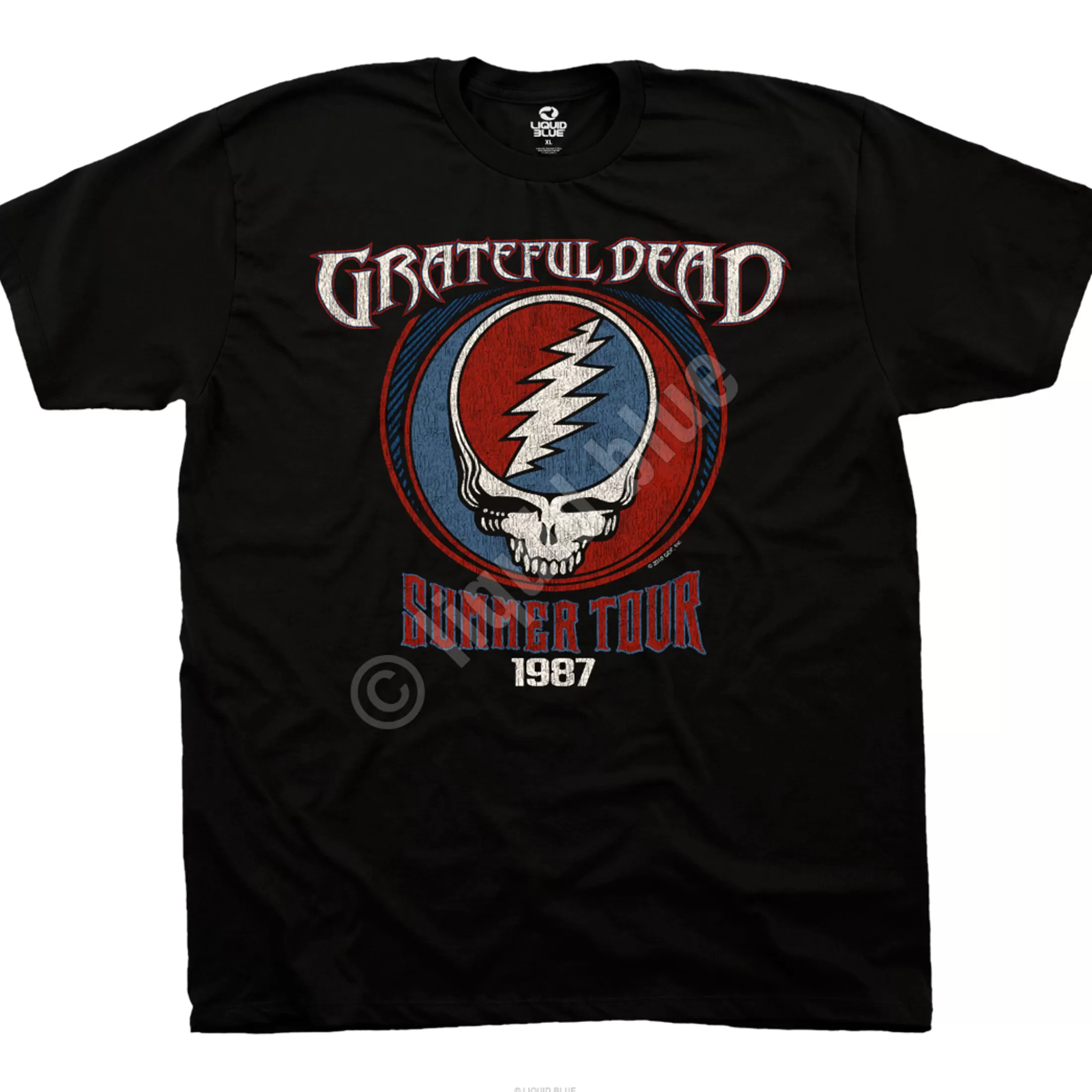 T-Shirt | Grateful Dead<Liquid Blue Summer 87 Black T-Shirt