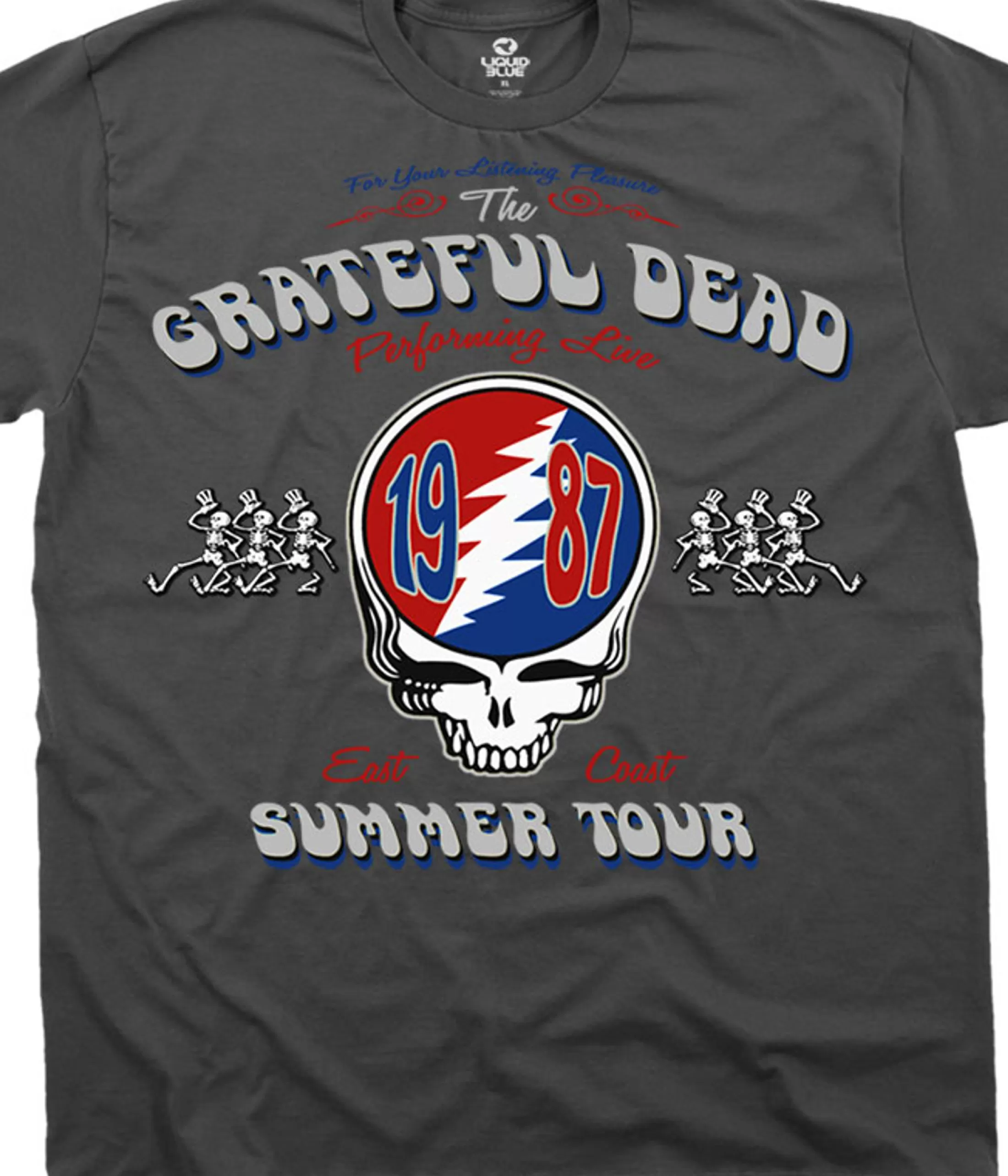 T-Shirt | Grateful Dead<Liquid Blue Summer Tour 87 Grey T-Shirt