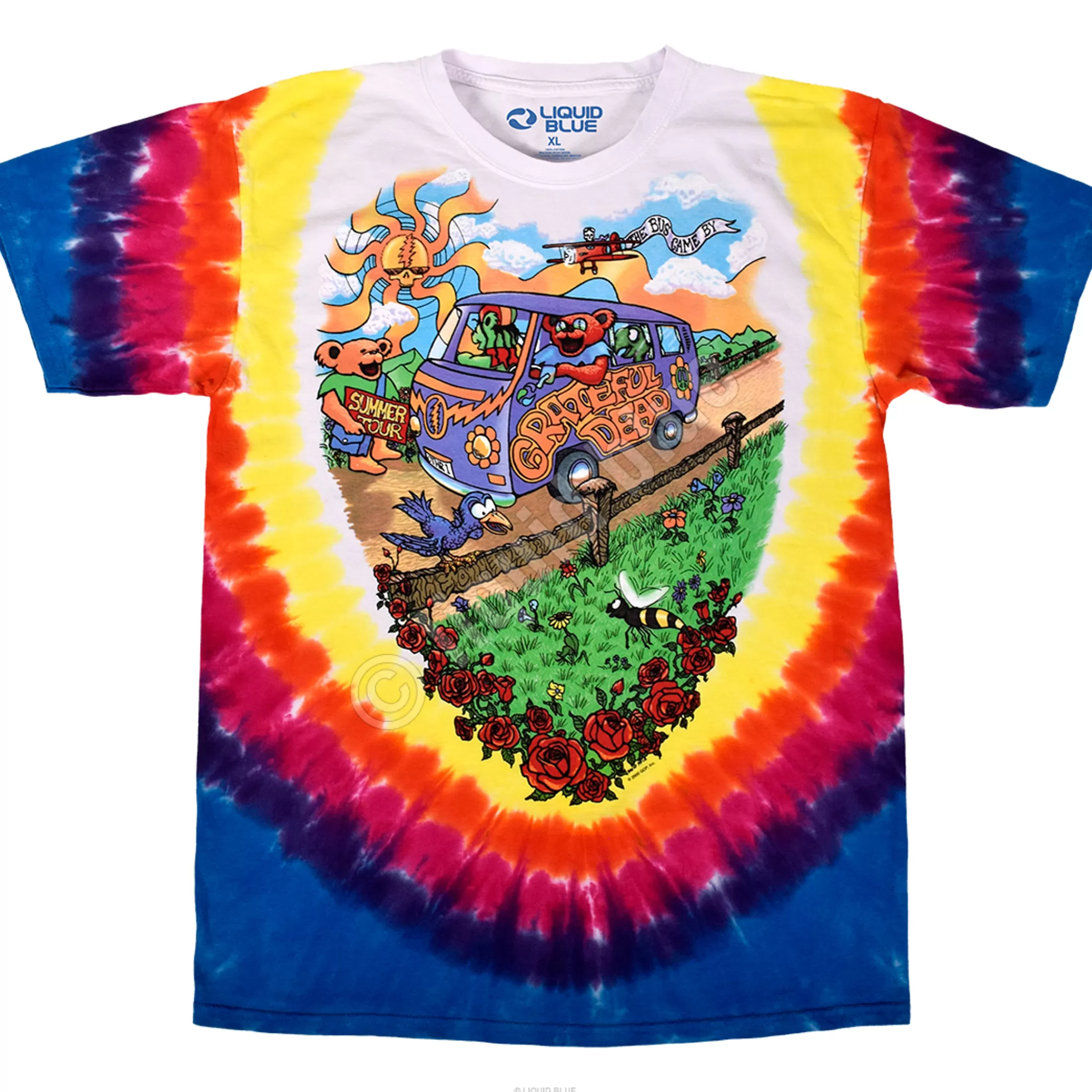 T-Shirt | Grateful Dead<Liquid Blue Summer Tour Bus Tie-Dye T-Shirt