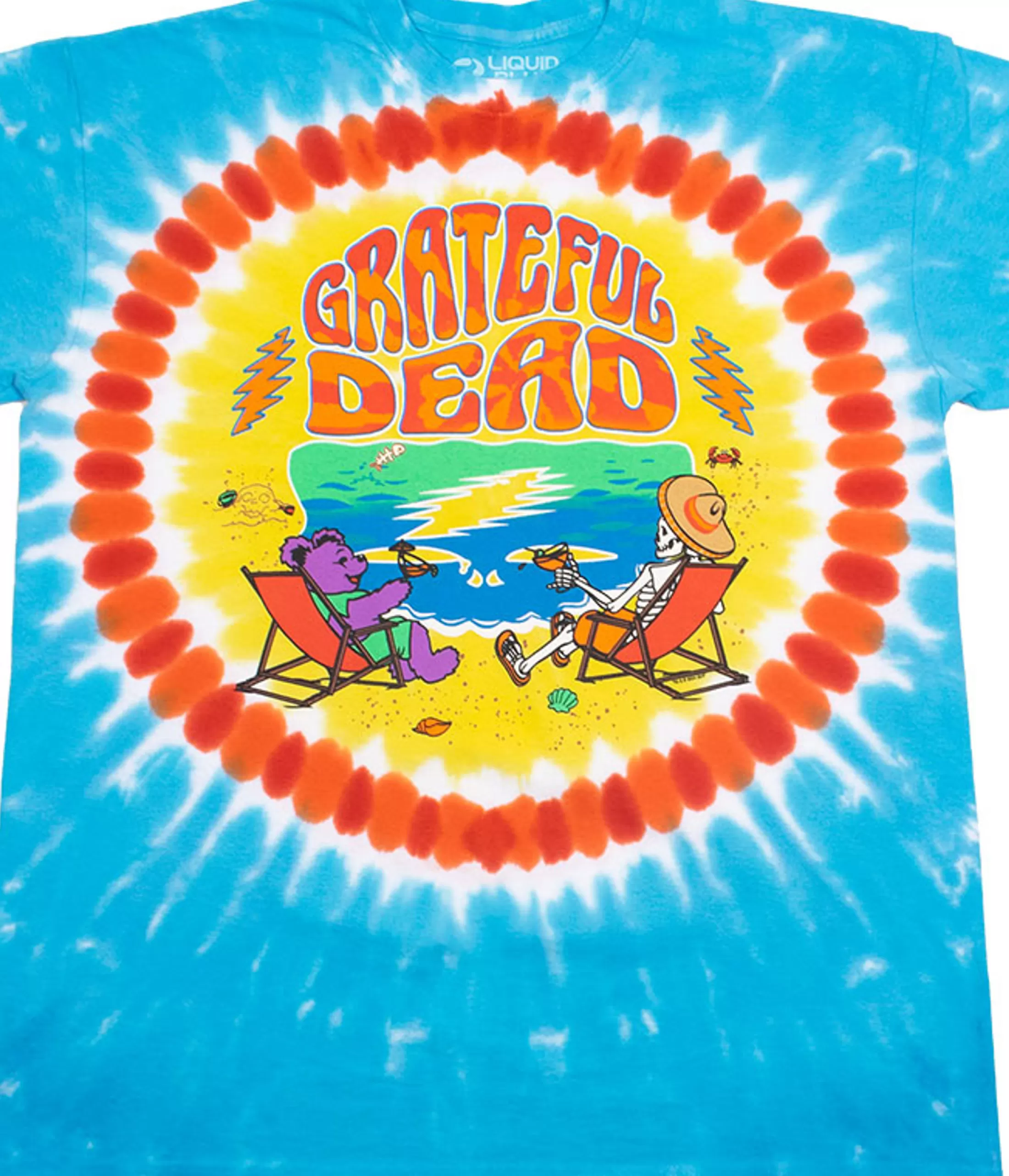 T-Shirt | Grateful Dead<Liquid Blue Summertime Fun Time Tie-Dye T-Shirt