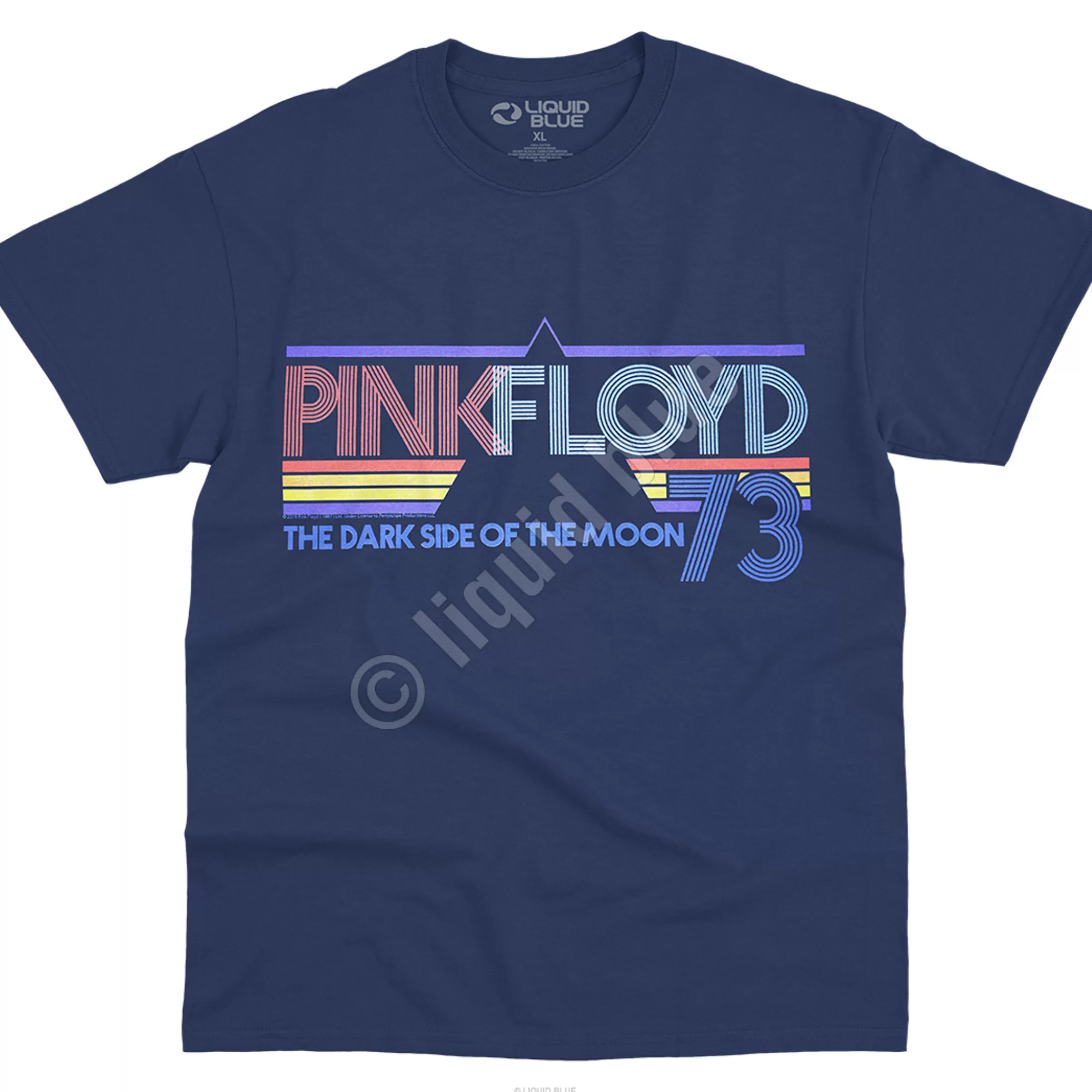 T-Shirt | Pink Floyd<Liquid Blue Sun Is The Same Navy T-Shirt