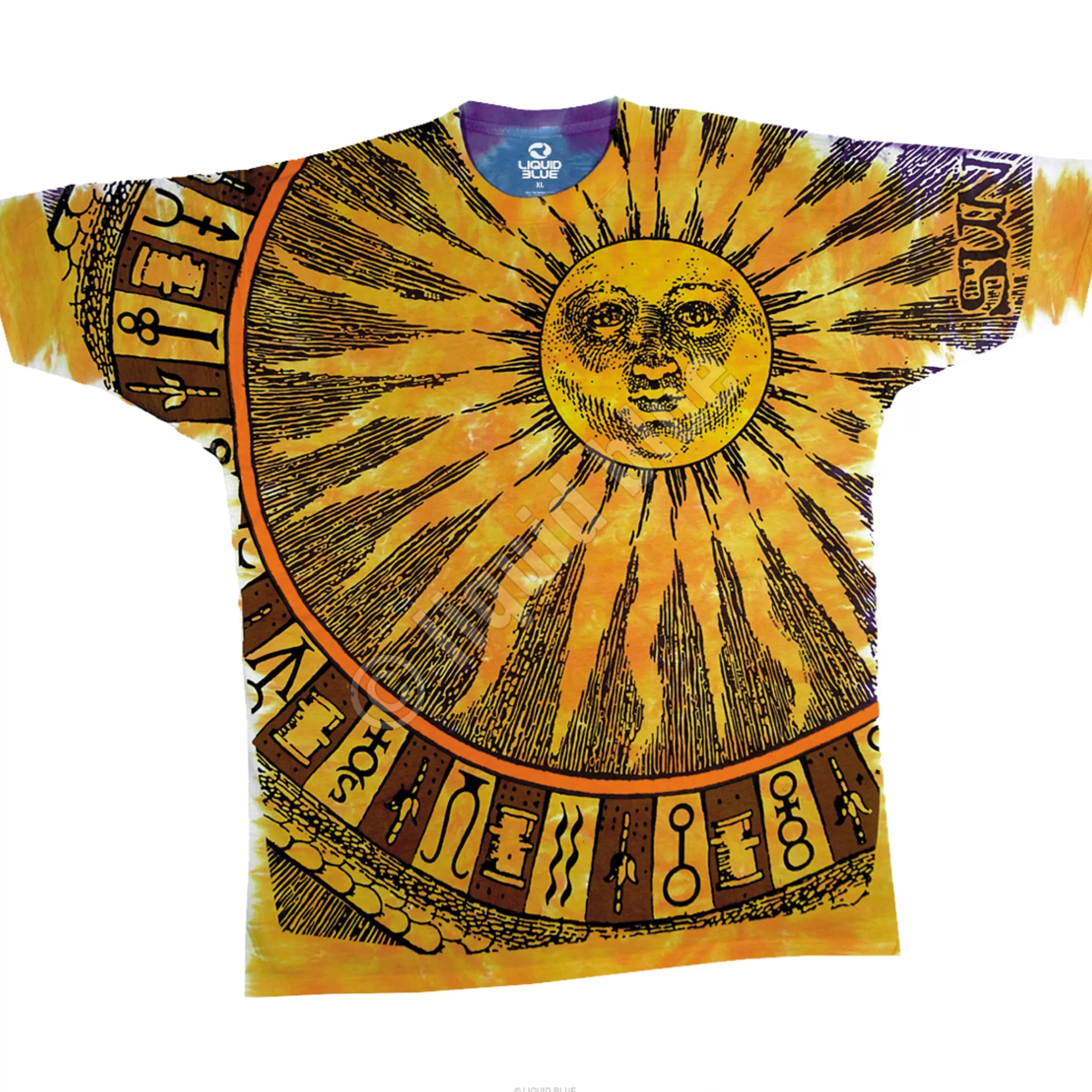 T-Shirt | Space<Liquid Blue Sun Moon Tie-Dye T-Shirt