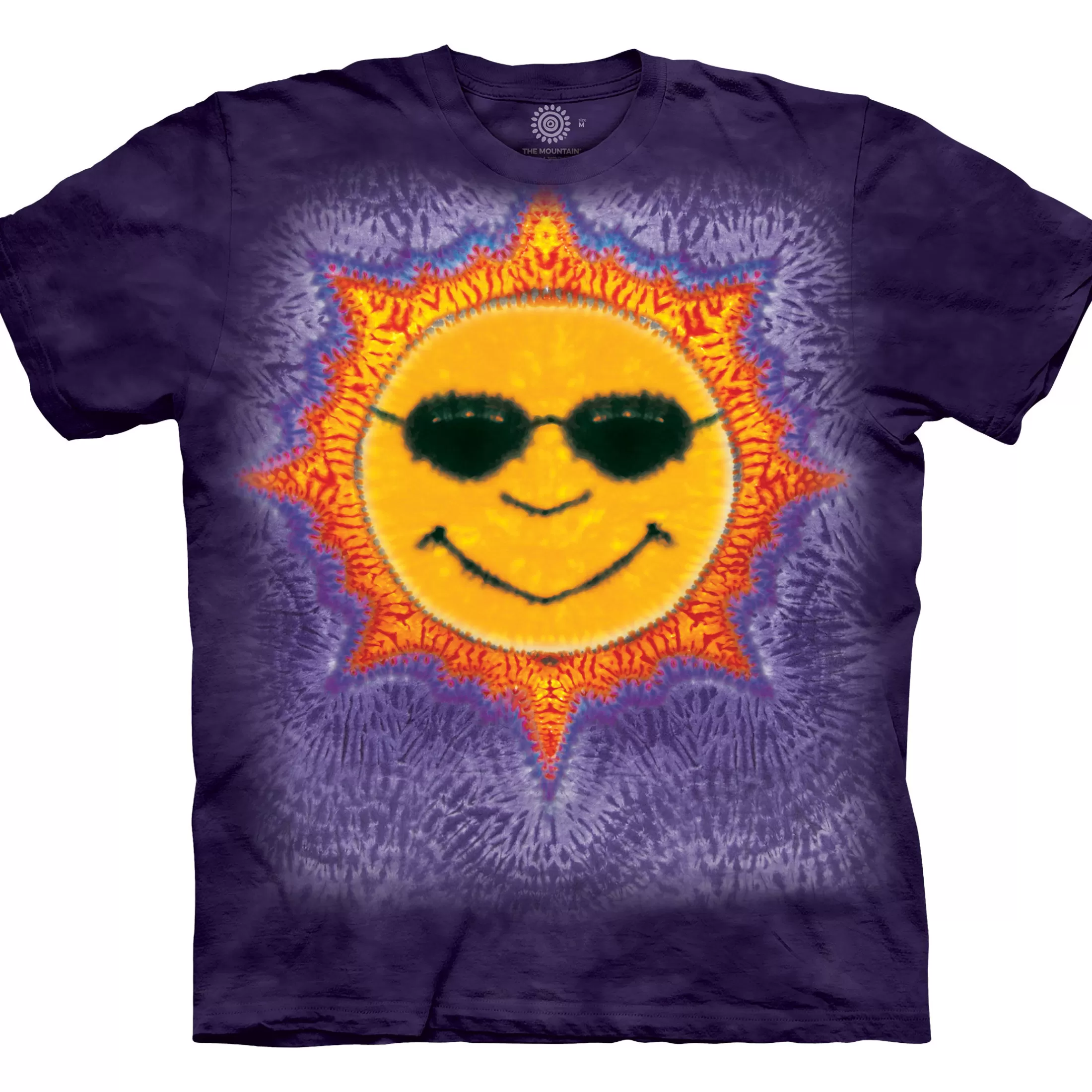 T-Shirt | Novelty<Liquid Blue Sun Tie-Dye Classic Cotton T-Shirt