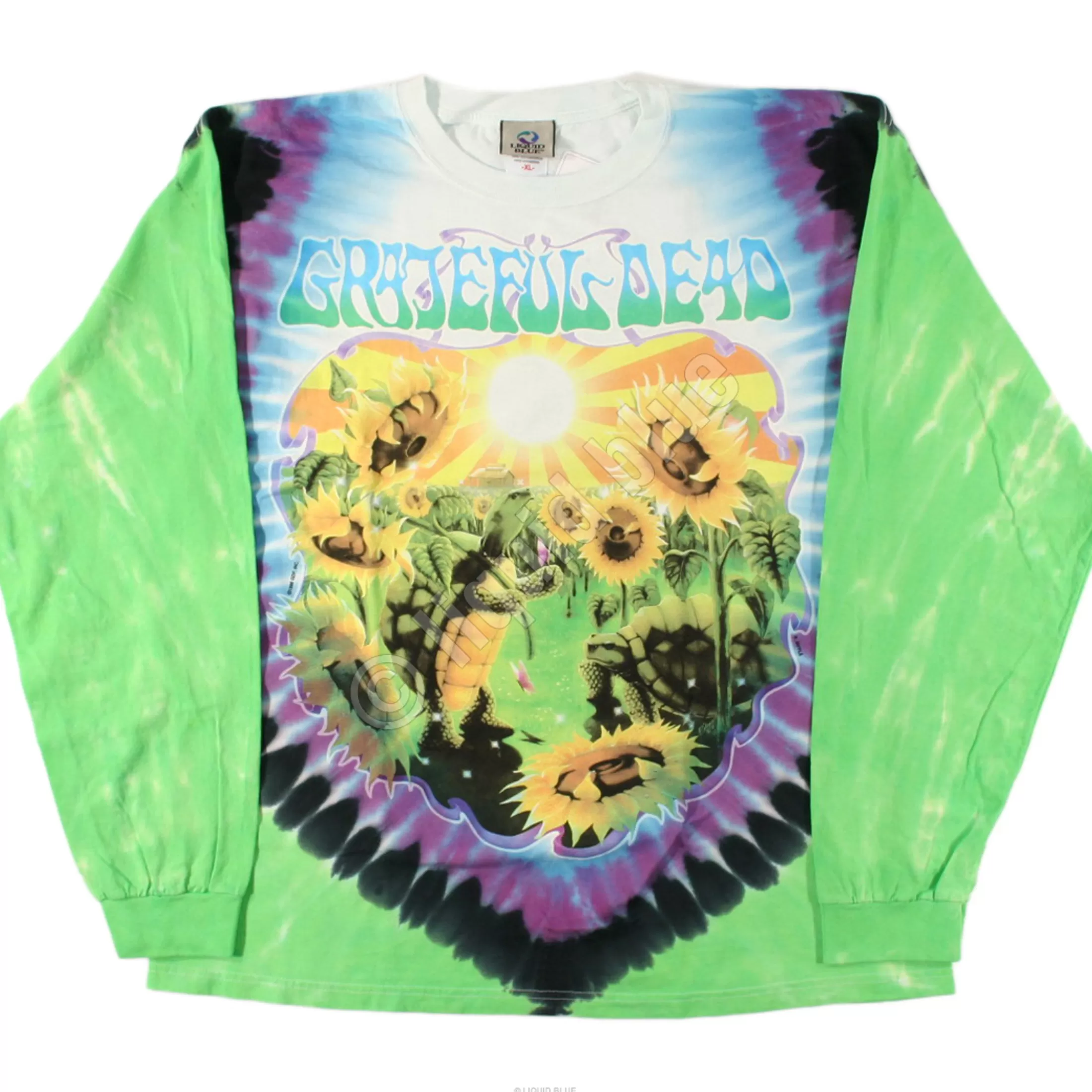 Long Sleeve | Grateful Dead<Liquid Blue Sunflower Terrapin Tie-Dye Long Sleeve T-Shirt