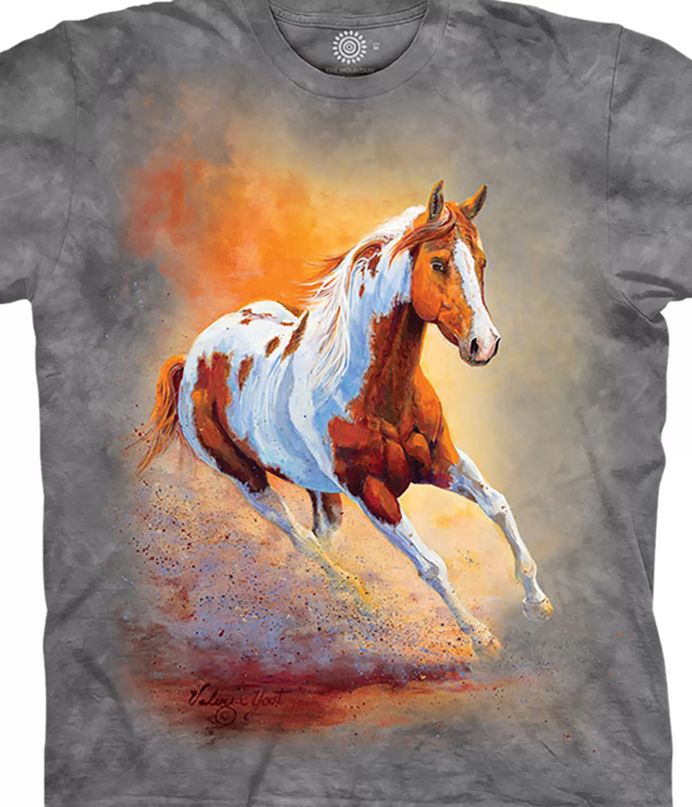 T-Shirt | Horses<Liquid Blue Sunset Gallop Classic Cotton T-Shirt