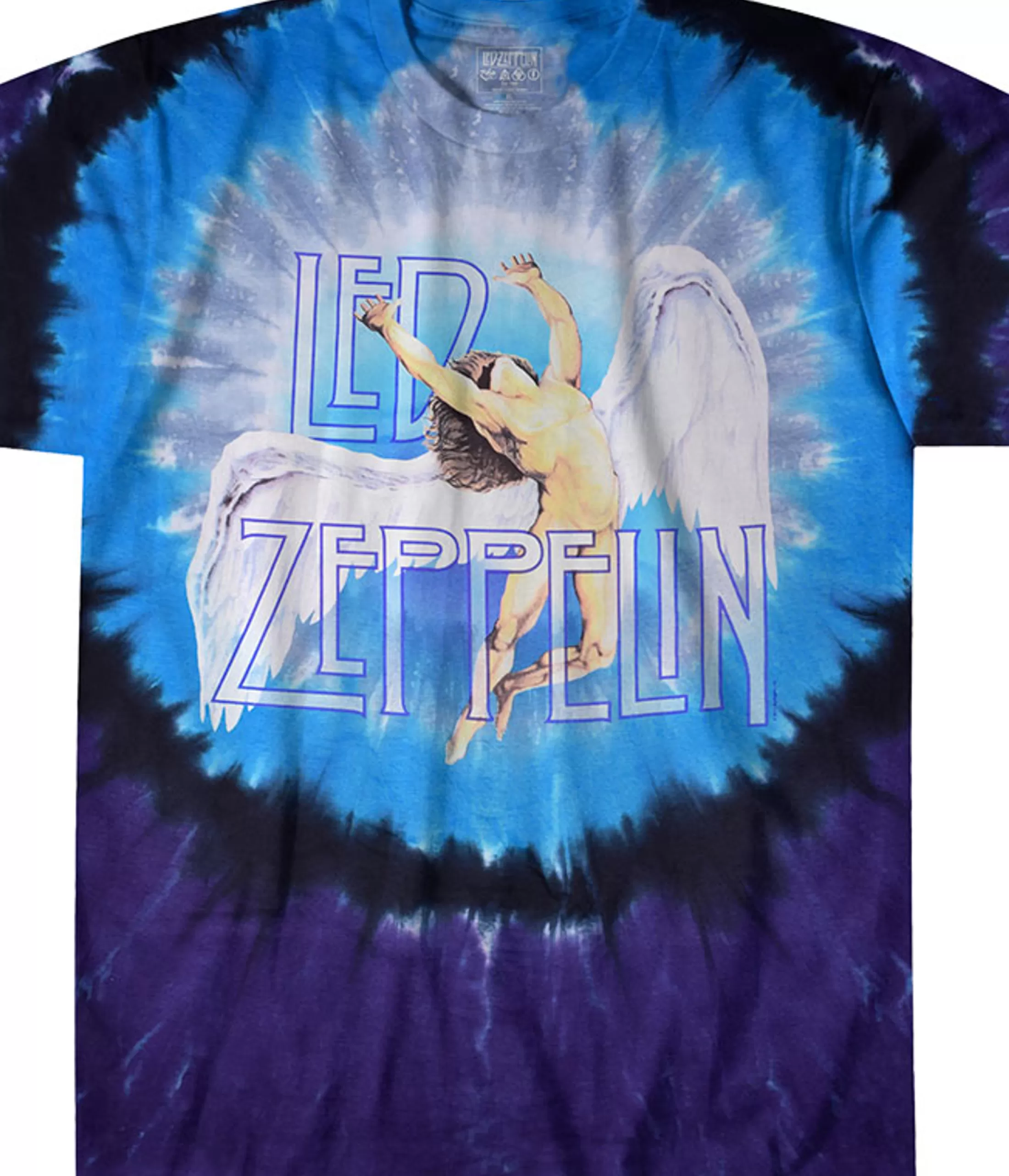 T-Shirt | Led Zeppelin<Liquid Blue Swan Song Tie-Dye T-Shirt