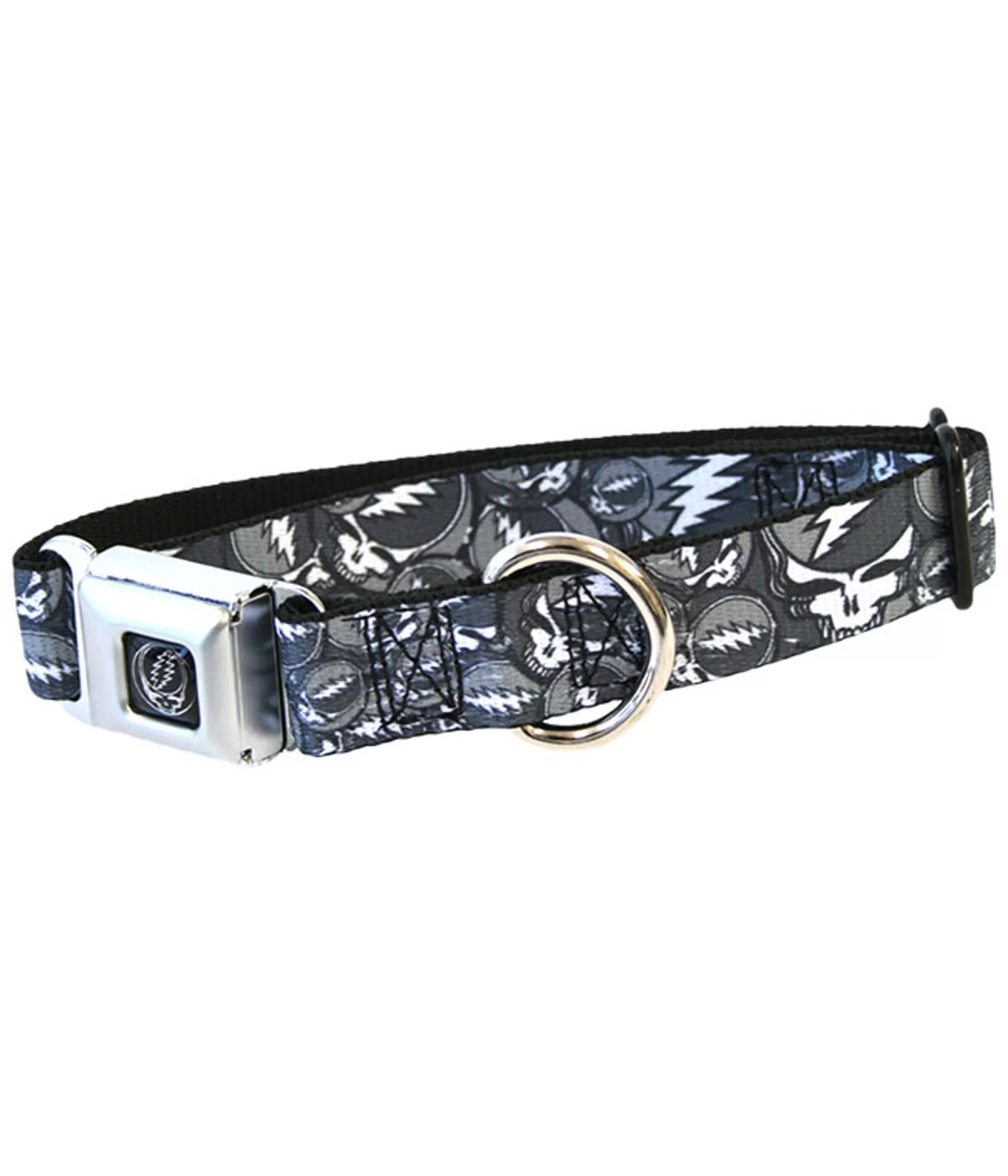 Grateful Dead<Liquid Blue SYF Black And Gray Dog Collar Lg