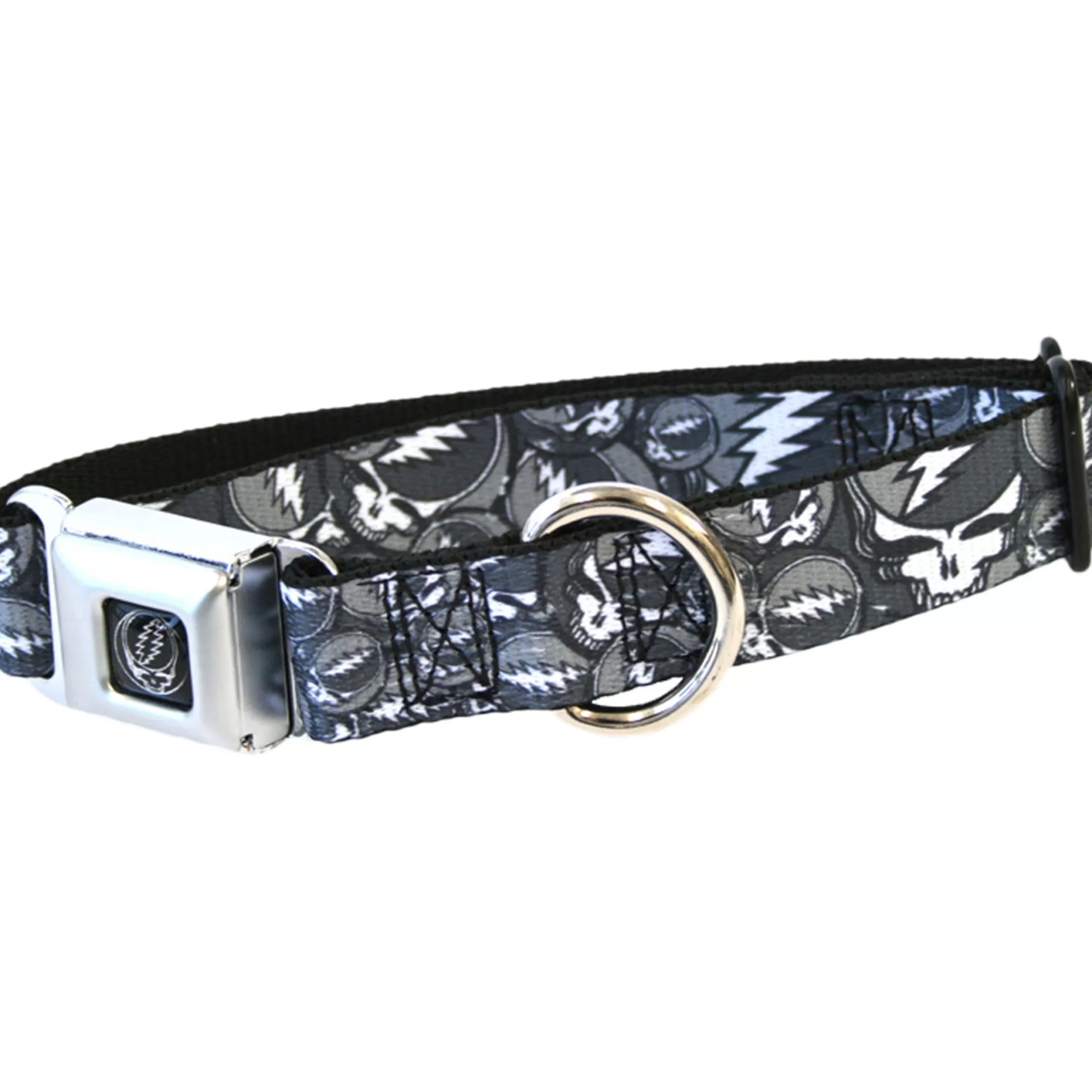 Grateful Dead<Liquid Blue SYF Black And Gray Dog Collar Lg