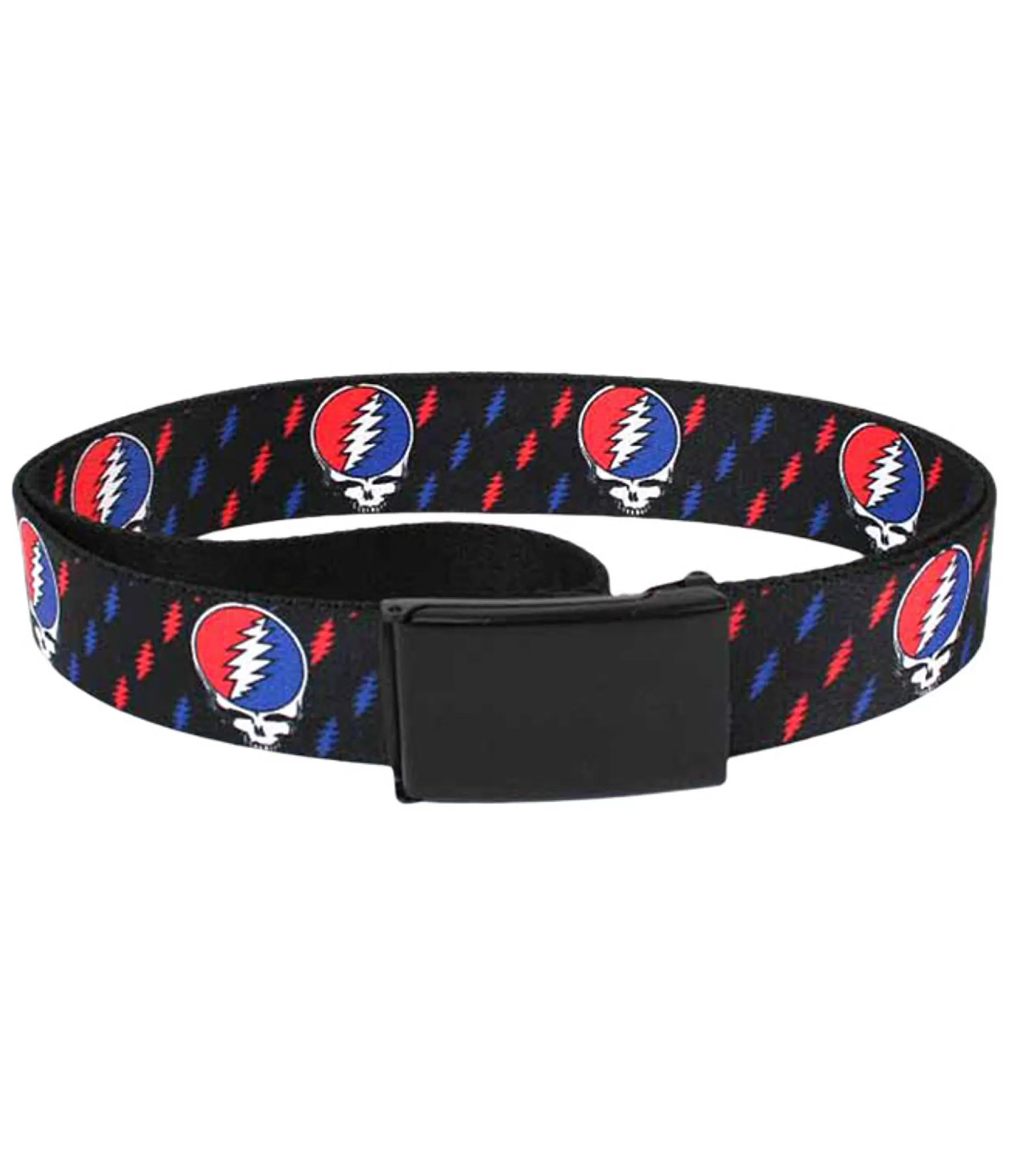 Belts | Grateful Dead<Liquid Blue SYF Bolt Adjustable Web Belt Black