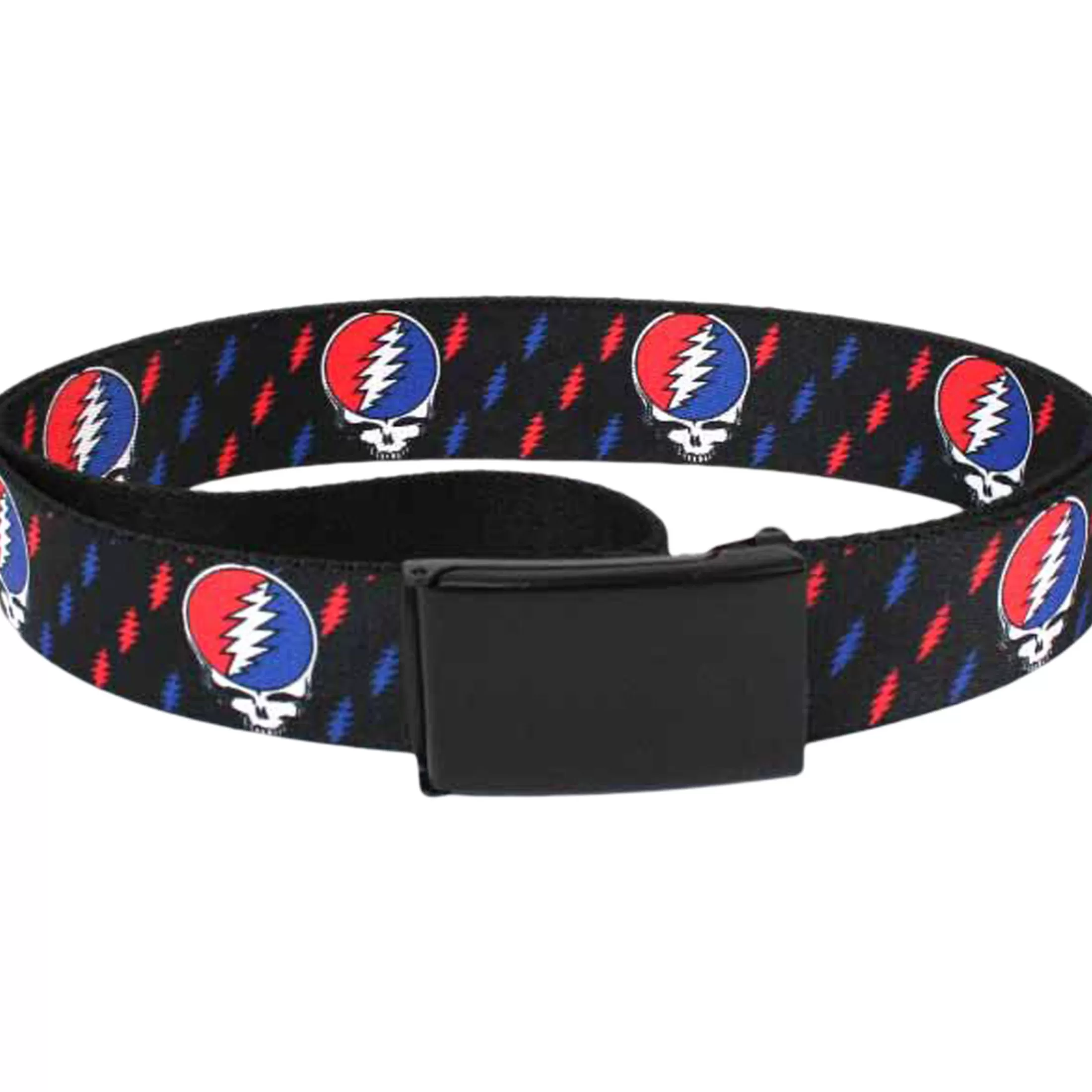 Belts | Grateful Dead<Liquid Blue SYF Bolt Adjustable Web Belt Black