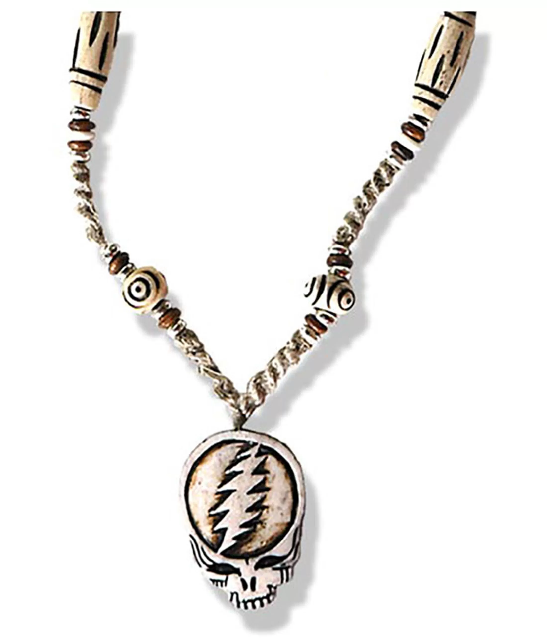 Jewelry | Grateful Dead<Liquid Blue SYF Bone and Hemp Beaded Necklace