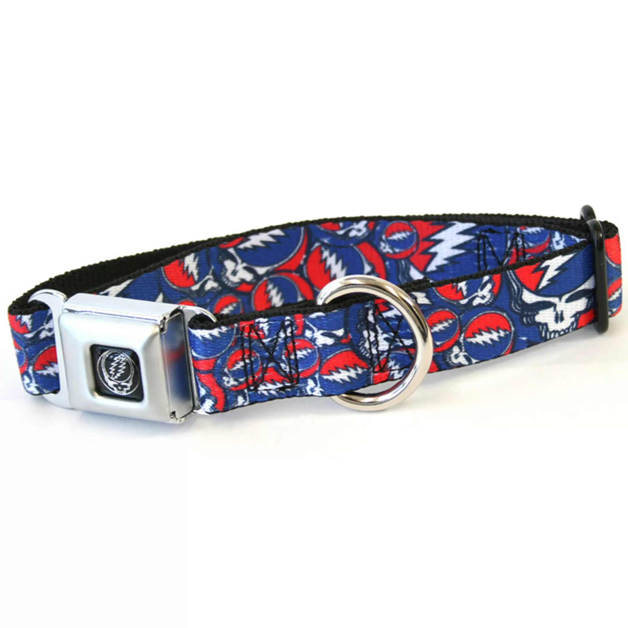 Grateful Dead<Liquid Blue SYF Collage Dog Collar Lg