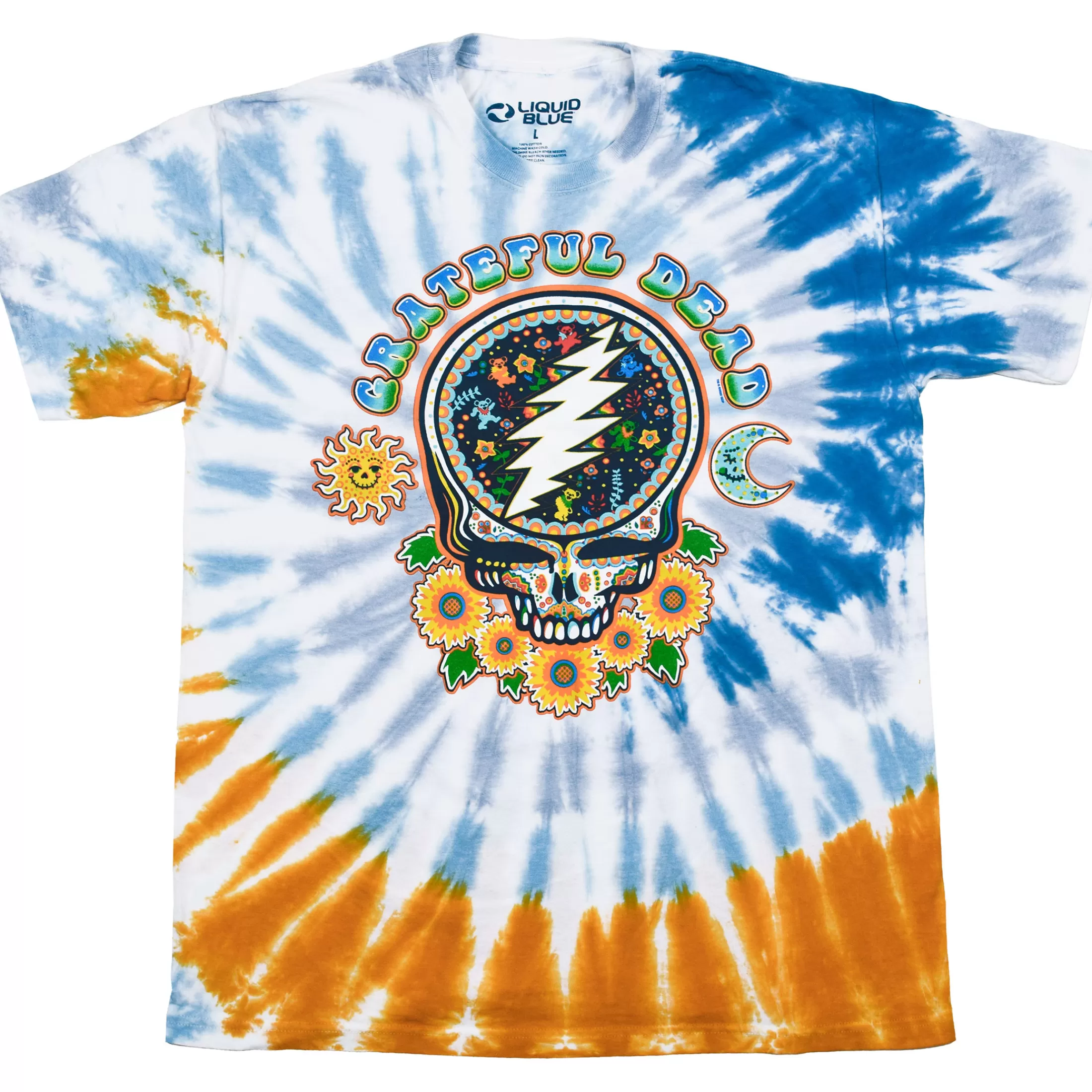 T-Shirt | Grateful Dead<Liquid Blue SYF Day Of The Dead Tie-Dye T-Shirt