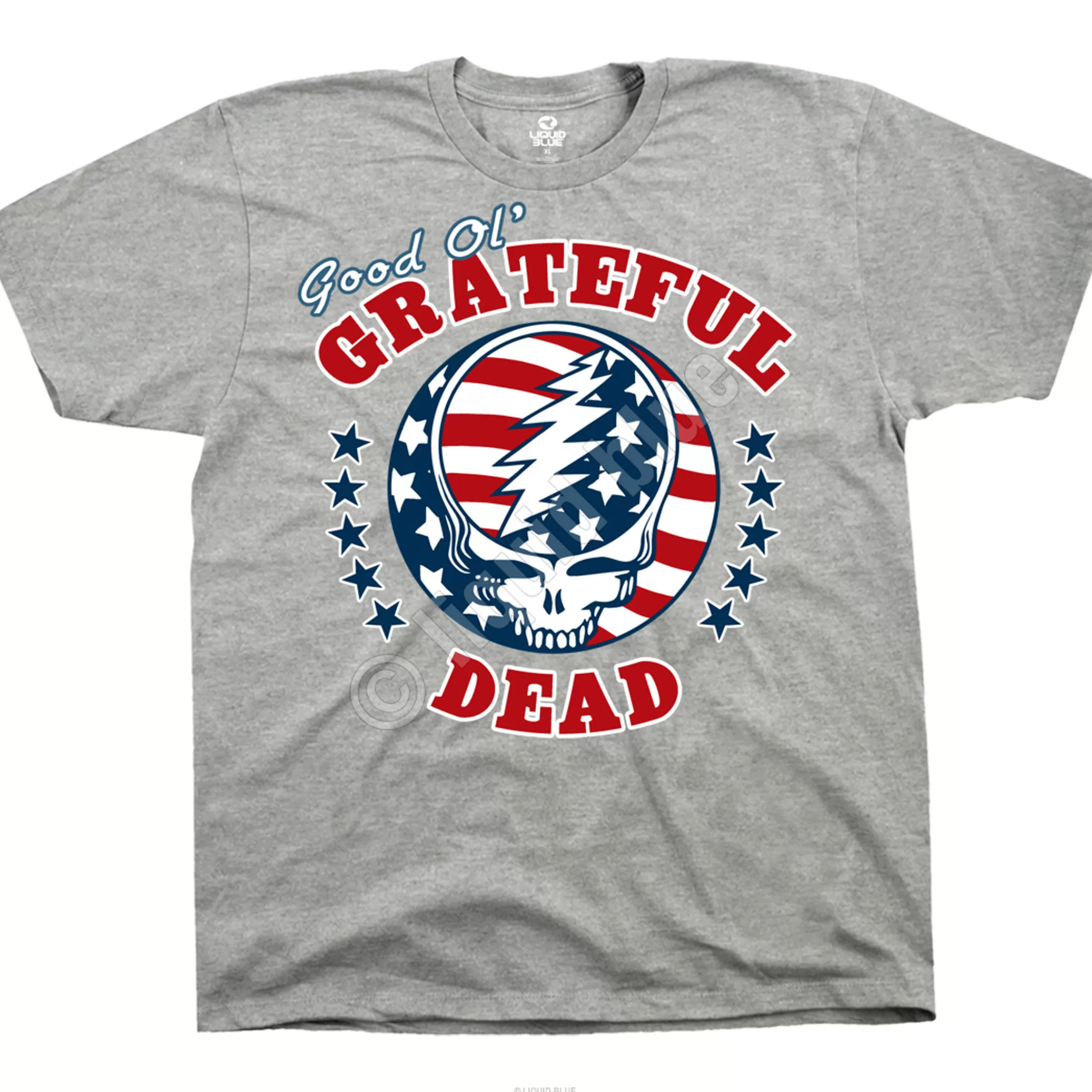 T-Shirt | Grateful Dead<Liquid Blue SYF Independence Heather Grey T-Shirt