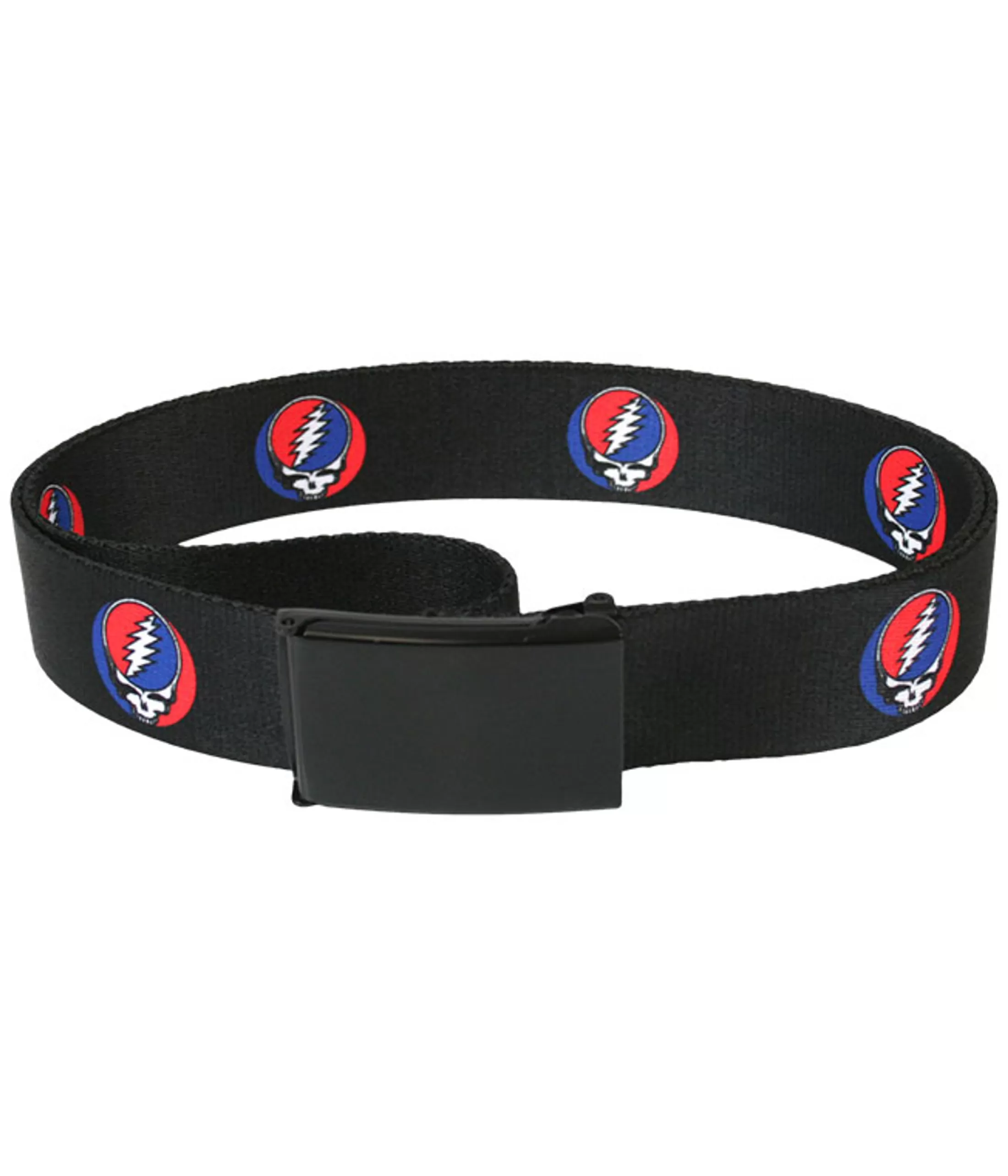 Belts | Grateful Dead<Liquid Blue SYF Logo Adjustable Web Belt Black