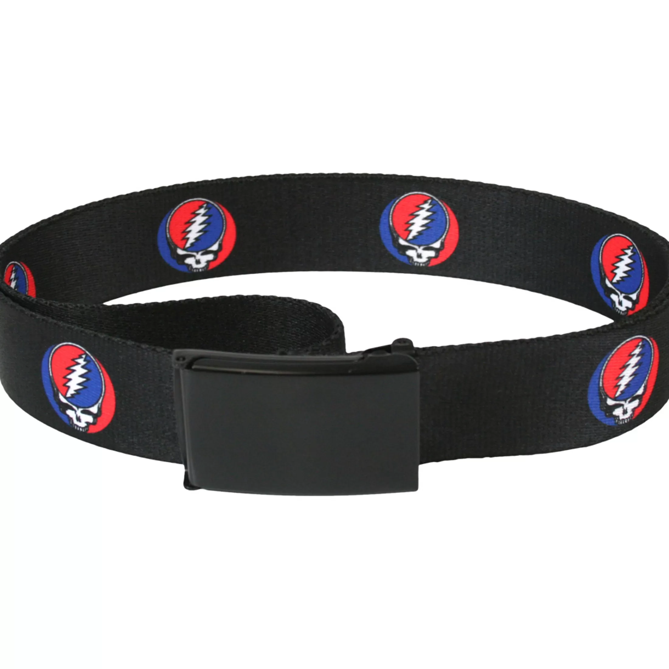 Belts | Grateful Dead<Liquid Blue SYF Logo Adjustable Web Belt Black