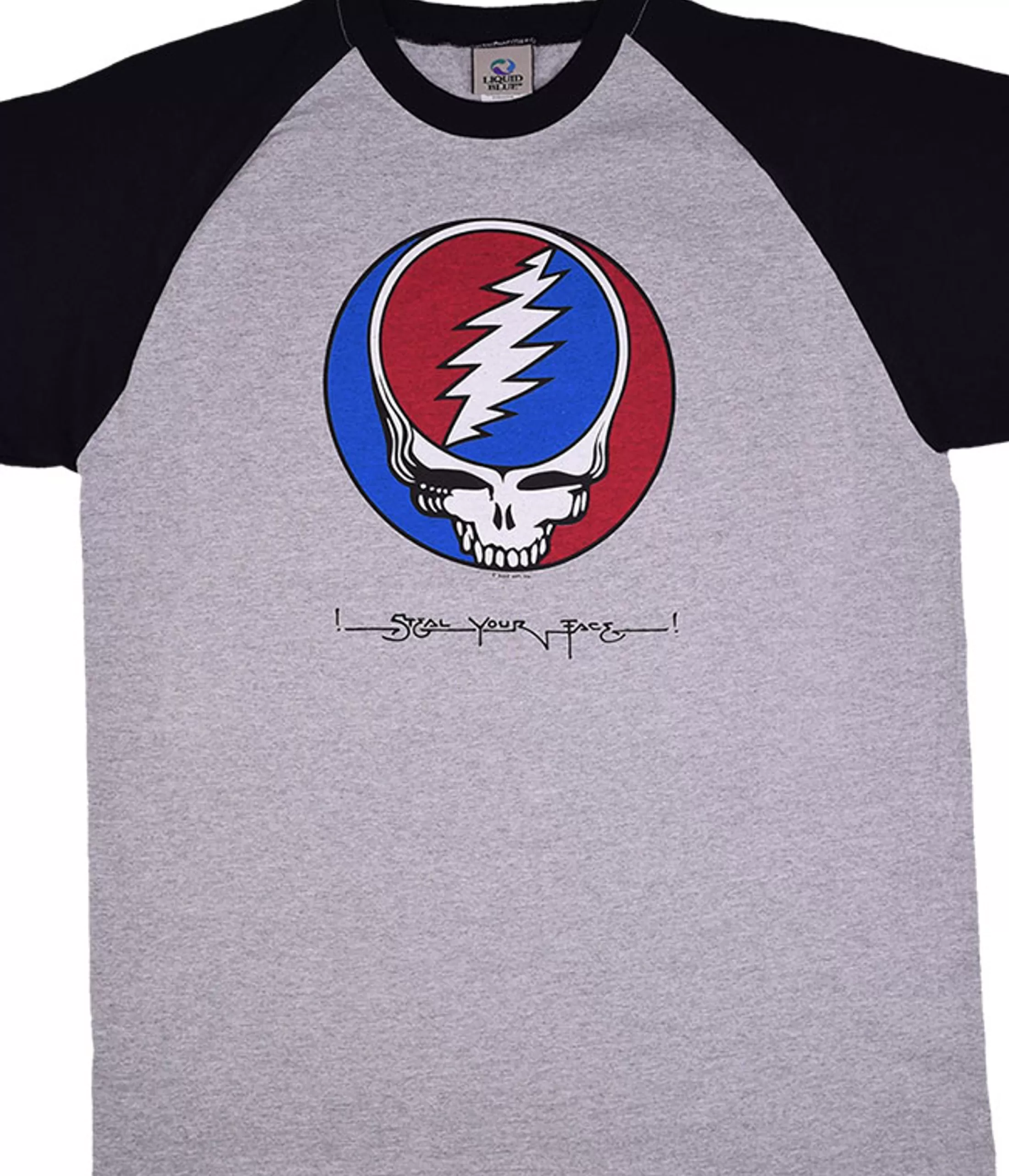 T-Shirt | Grateful Dead<Liquid Blue SYF Raglan Heather Grey T-Shirt