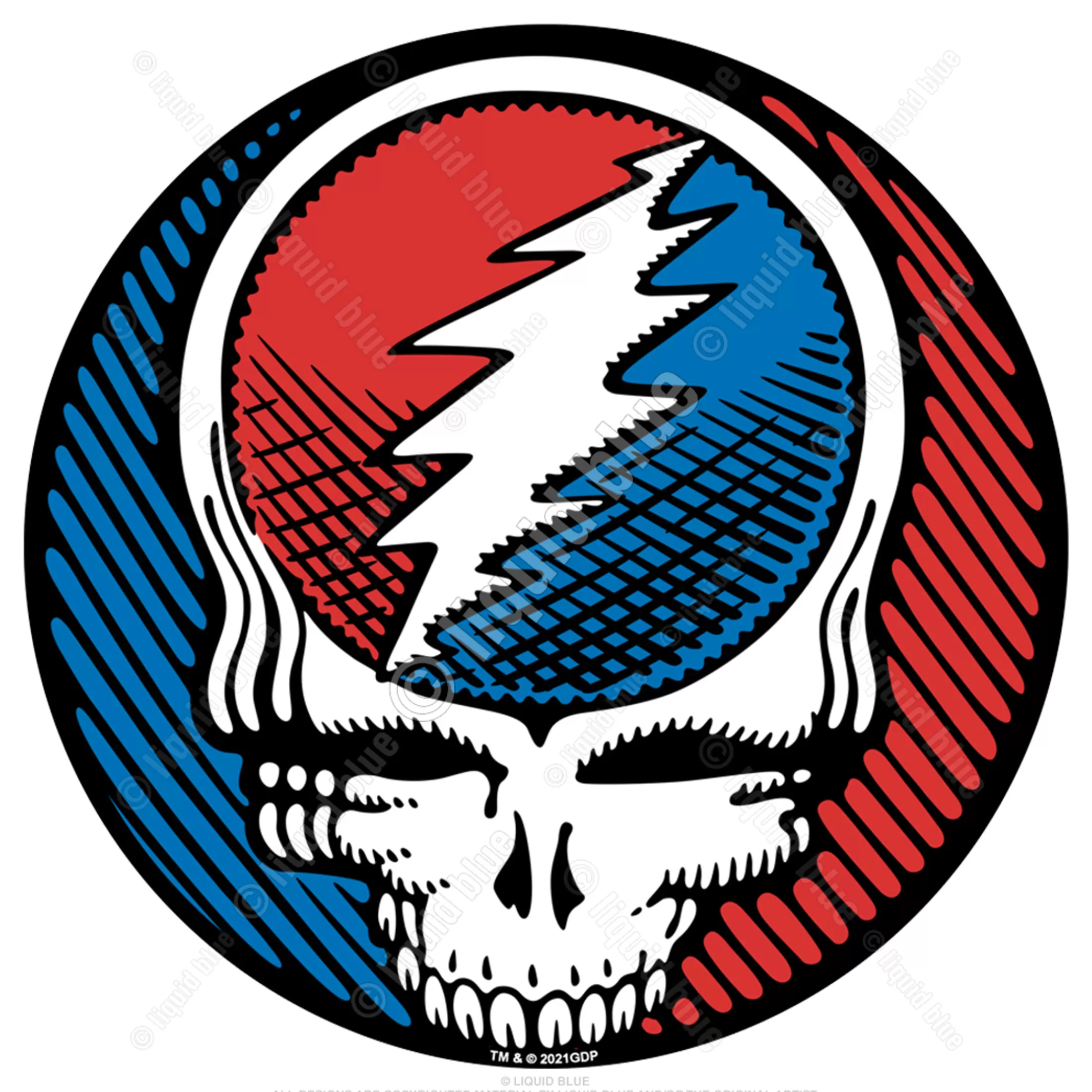 Grateful Dead<Liquid Blue SYF Underground 3 inch Mylar Sticker (FREE GIFT)