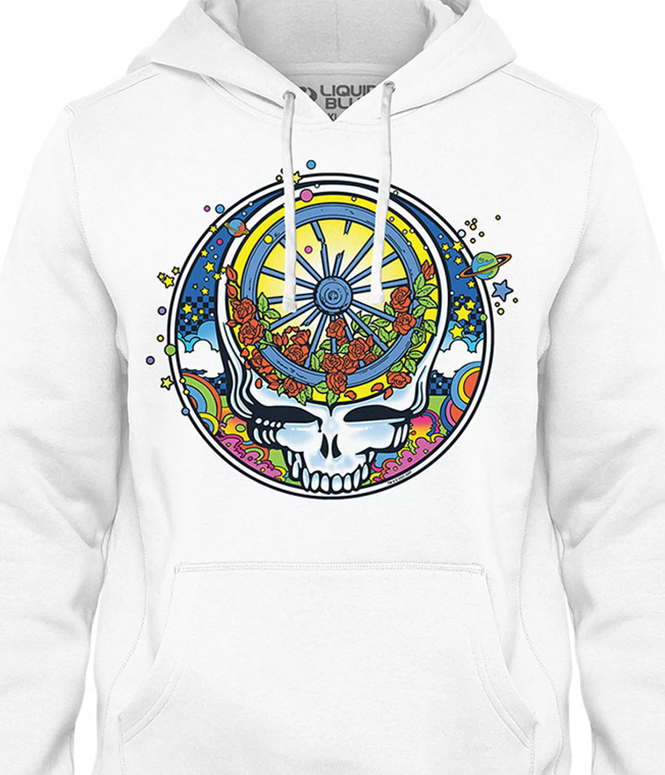 Hoodie | Grateful Dead<Liquid Blue SYF Wheel & Roses Hoodie