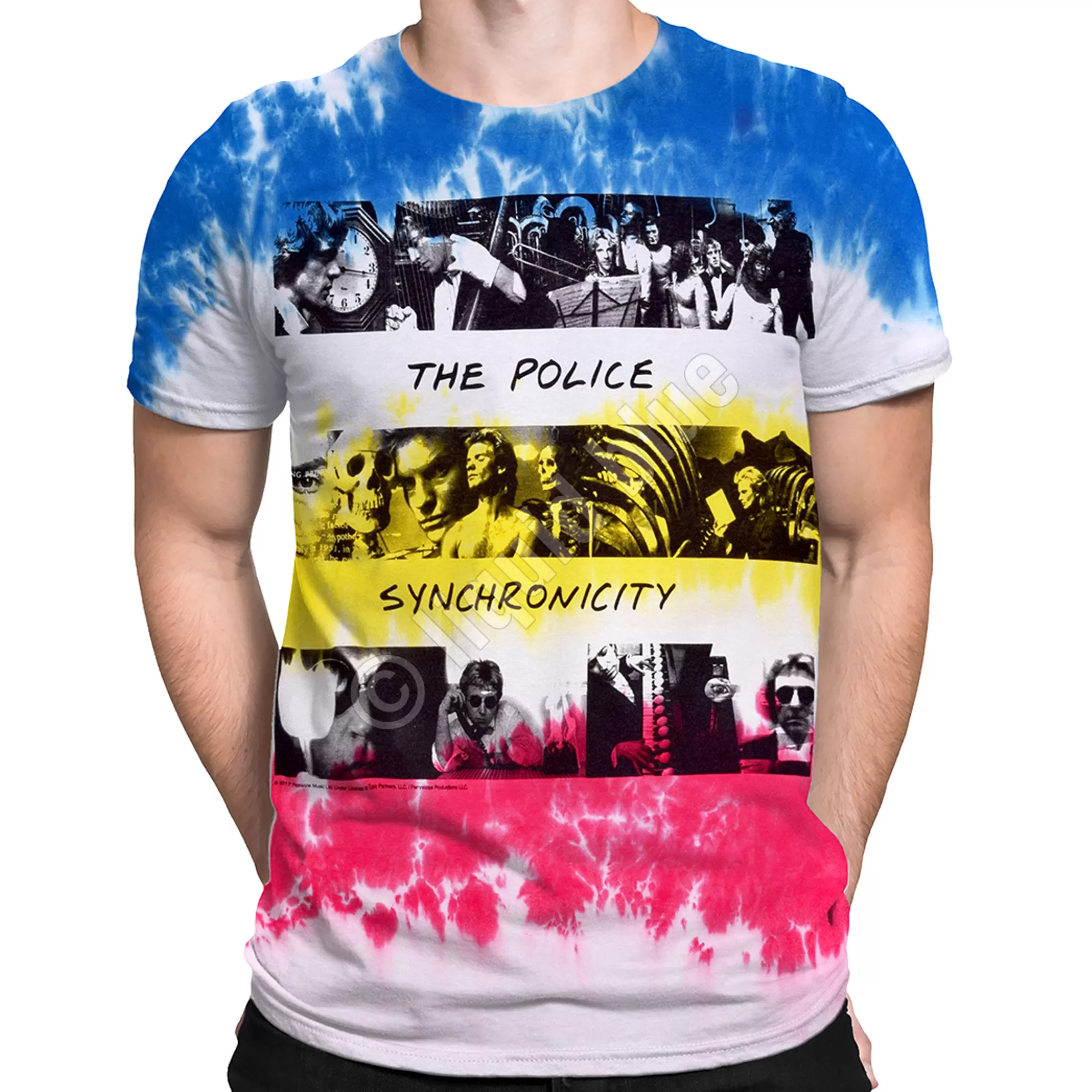 T-Shirt | The Police<Liquid Blue Synchronicity Tie-Dye T-Shirt