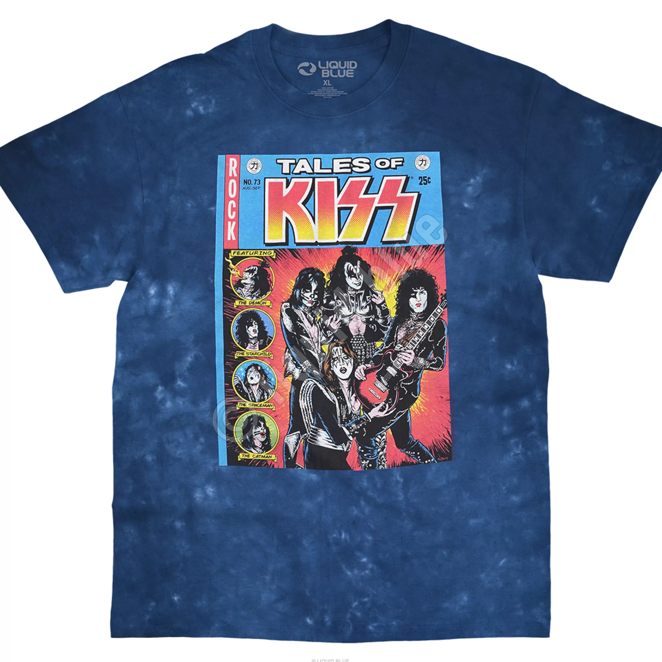 T-Shirt | Kiss<Liquid Blue Tales Of KISS Tie-Dye T-Shirt