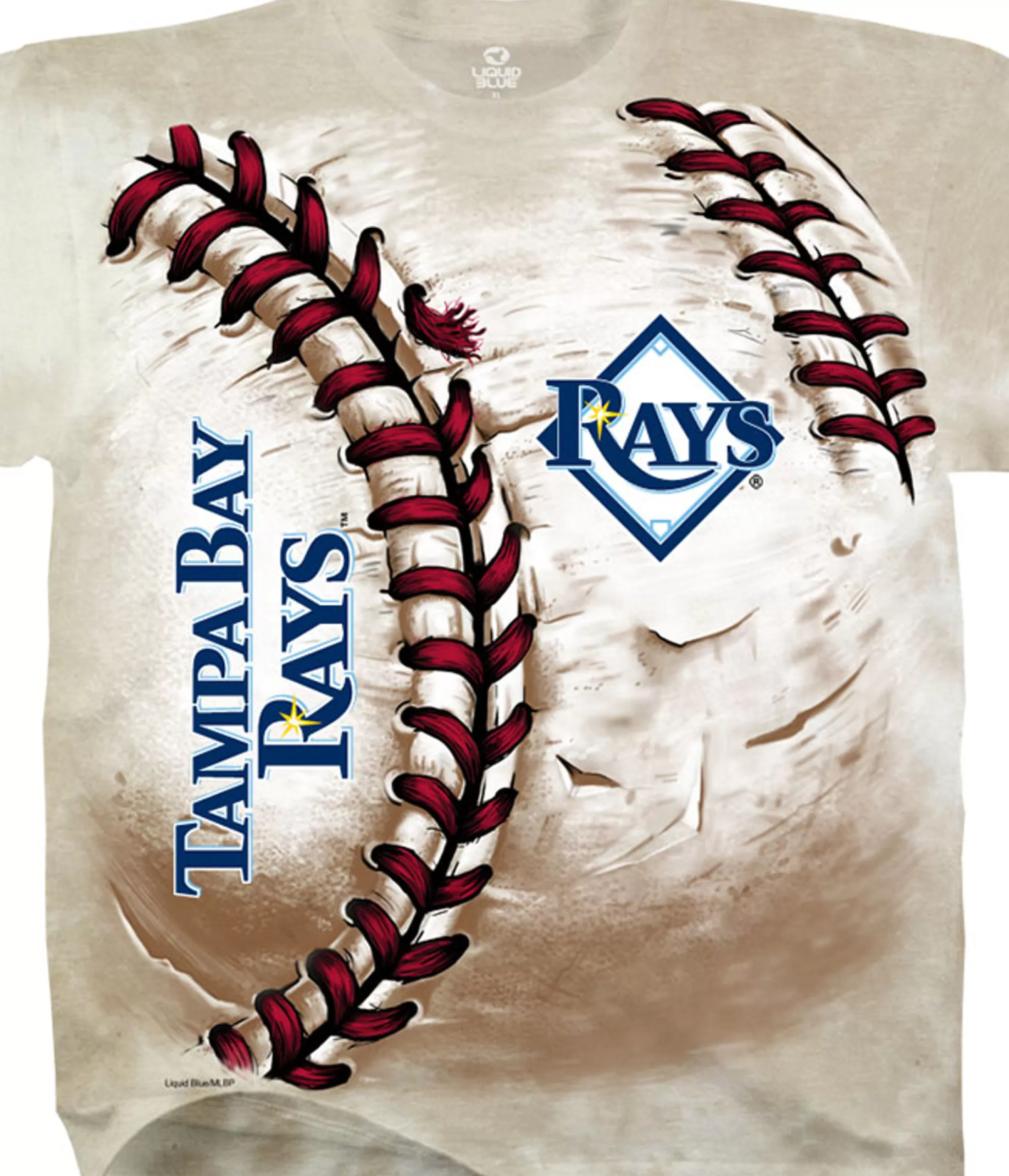 T-Shirt | Tampa Bay Rays<Liquid Blue Tampa Bay Rays Hardball Tie-Dye T-Shirt