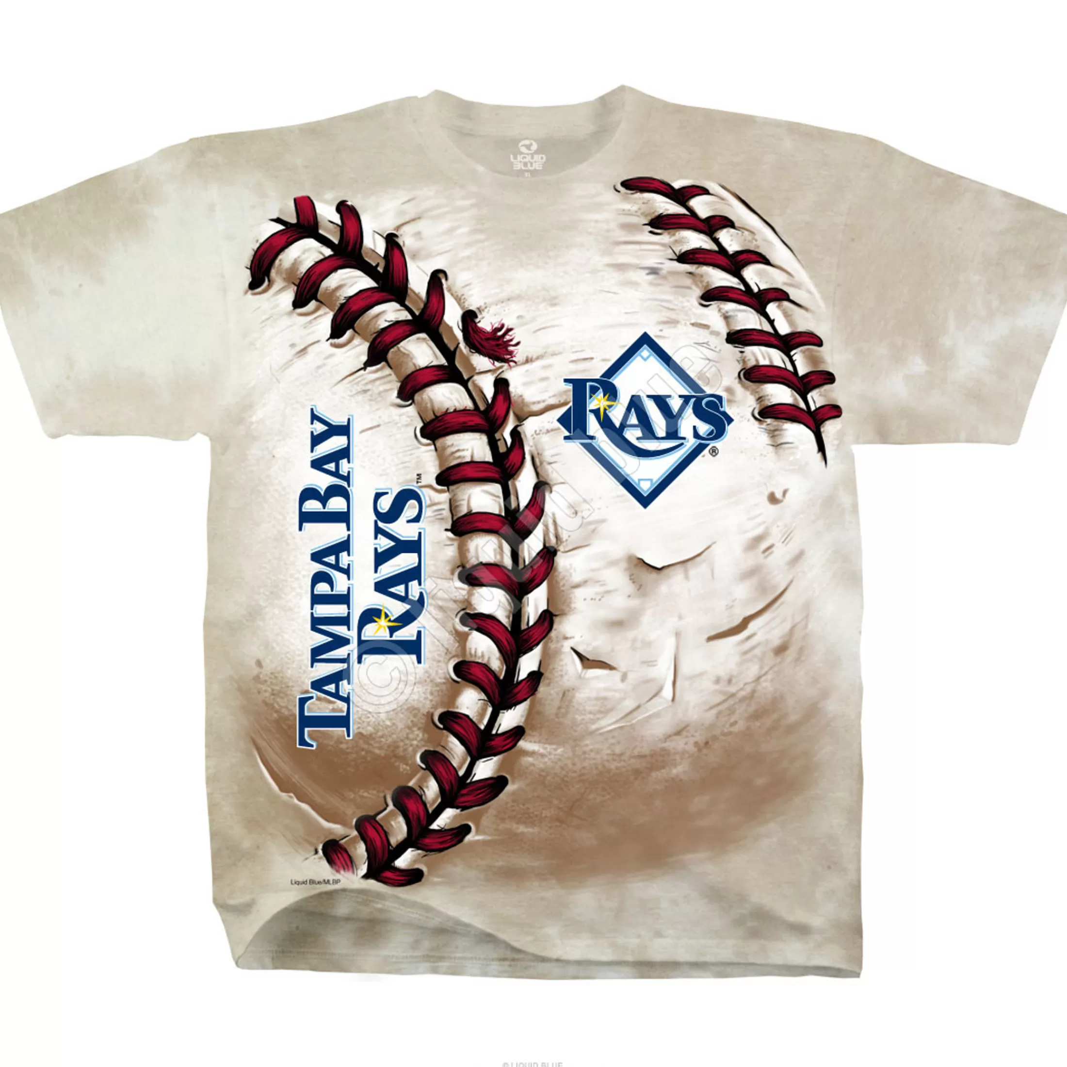 T-Shirt | Tampa Bay Rays<Liquid Blue Tampa Bay Rays Hardball Tie-Dye T-Shirt