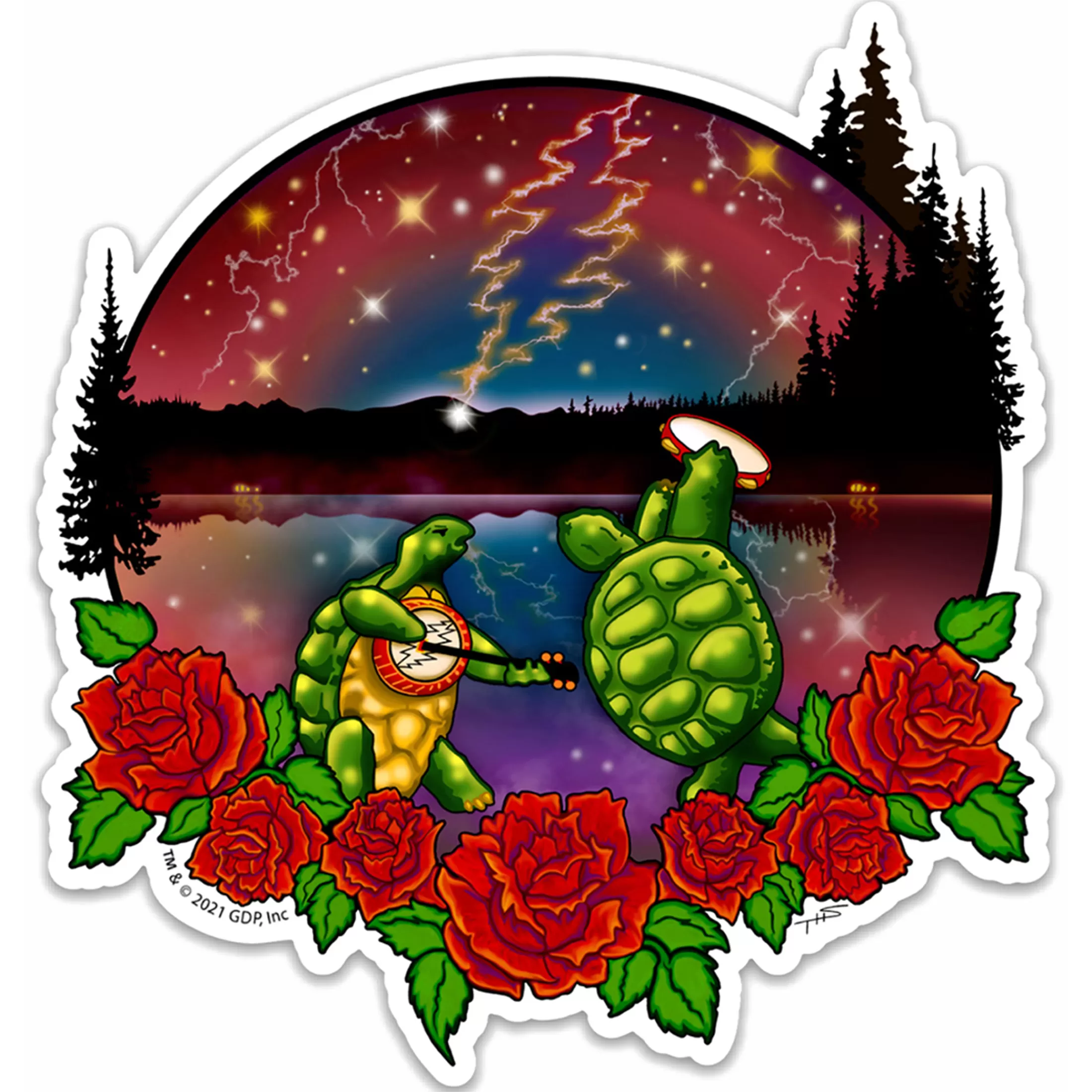 Grateful Dead | Classic<Liquid Blue Terrapin Lake Sticker