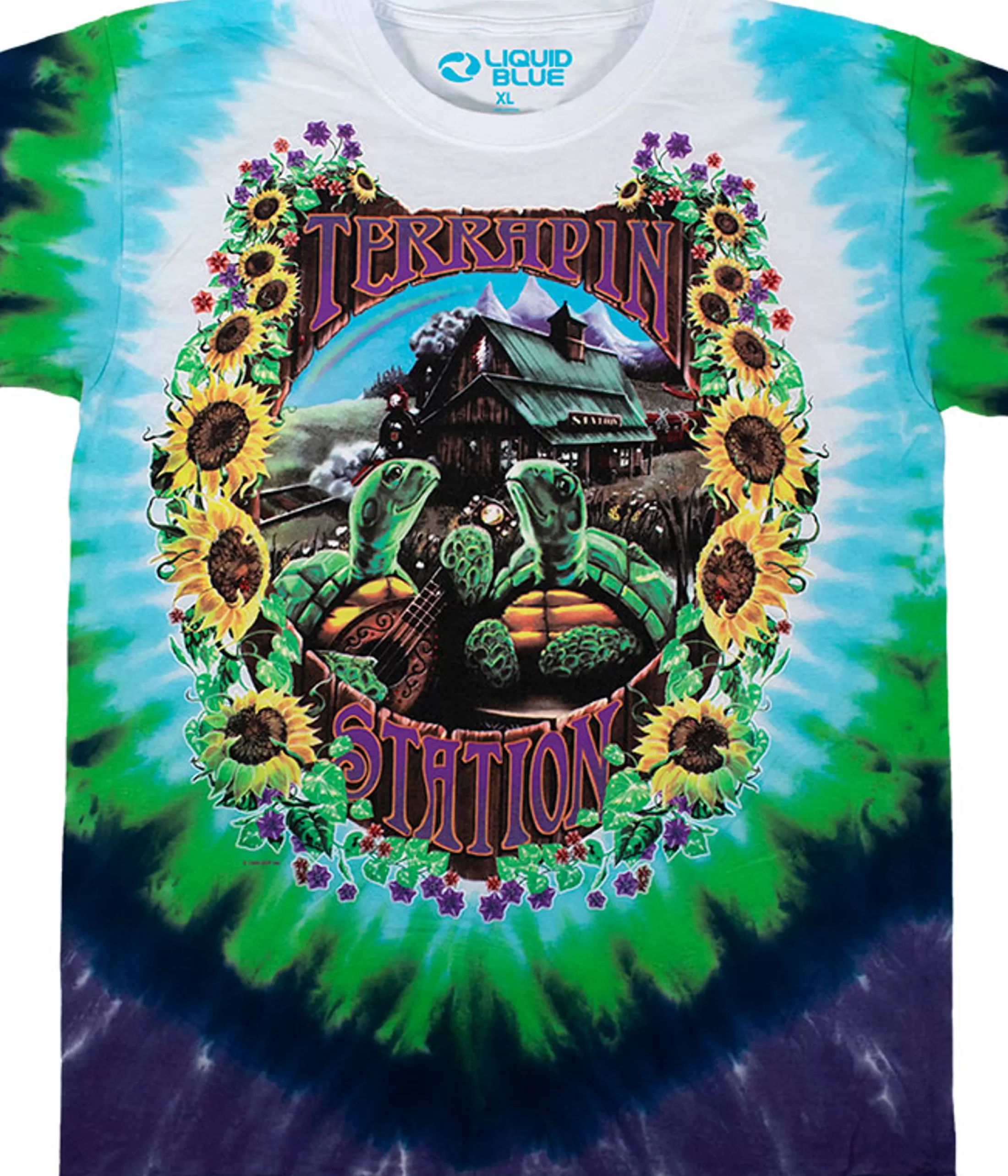 T-Shirt | Grateful Dead<Liquid Blue Terrapin Station Tie-Dye T-Shirt