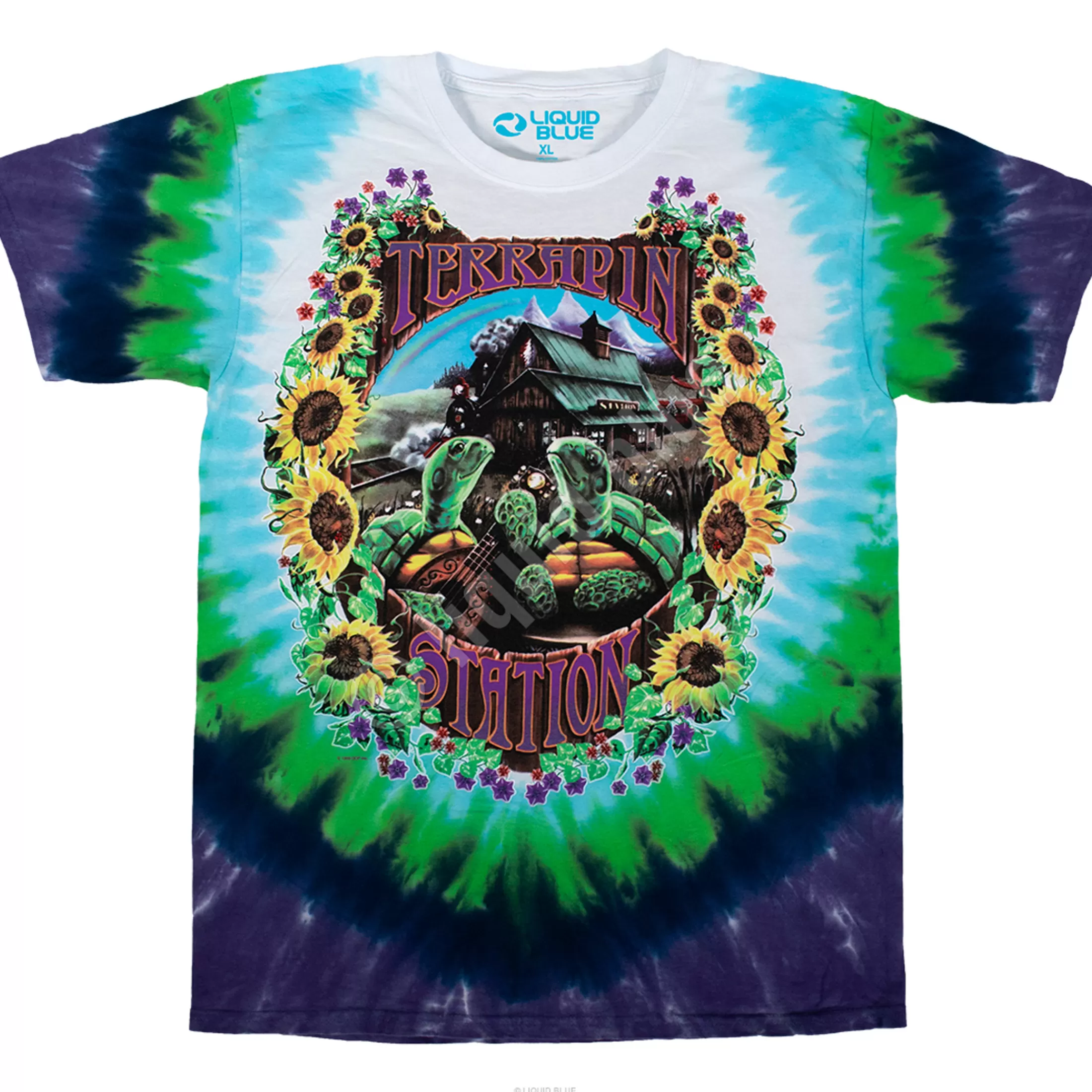 T-Shirt | Grateful Dead<Liquid Blue Terrapin Station Tie-Dye T-Shirt