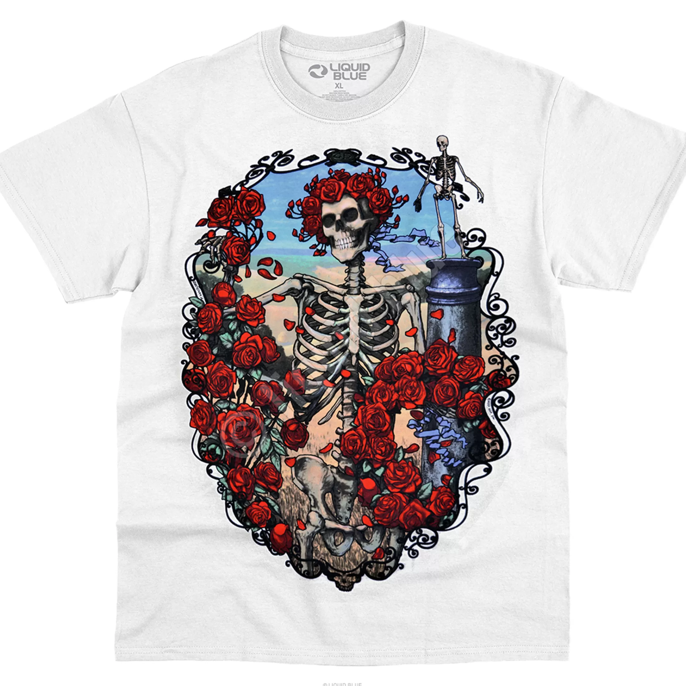 T-Shirt | Grateful Dead<Liquid Blue 30th Anniversary White T-Shirt