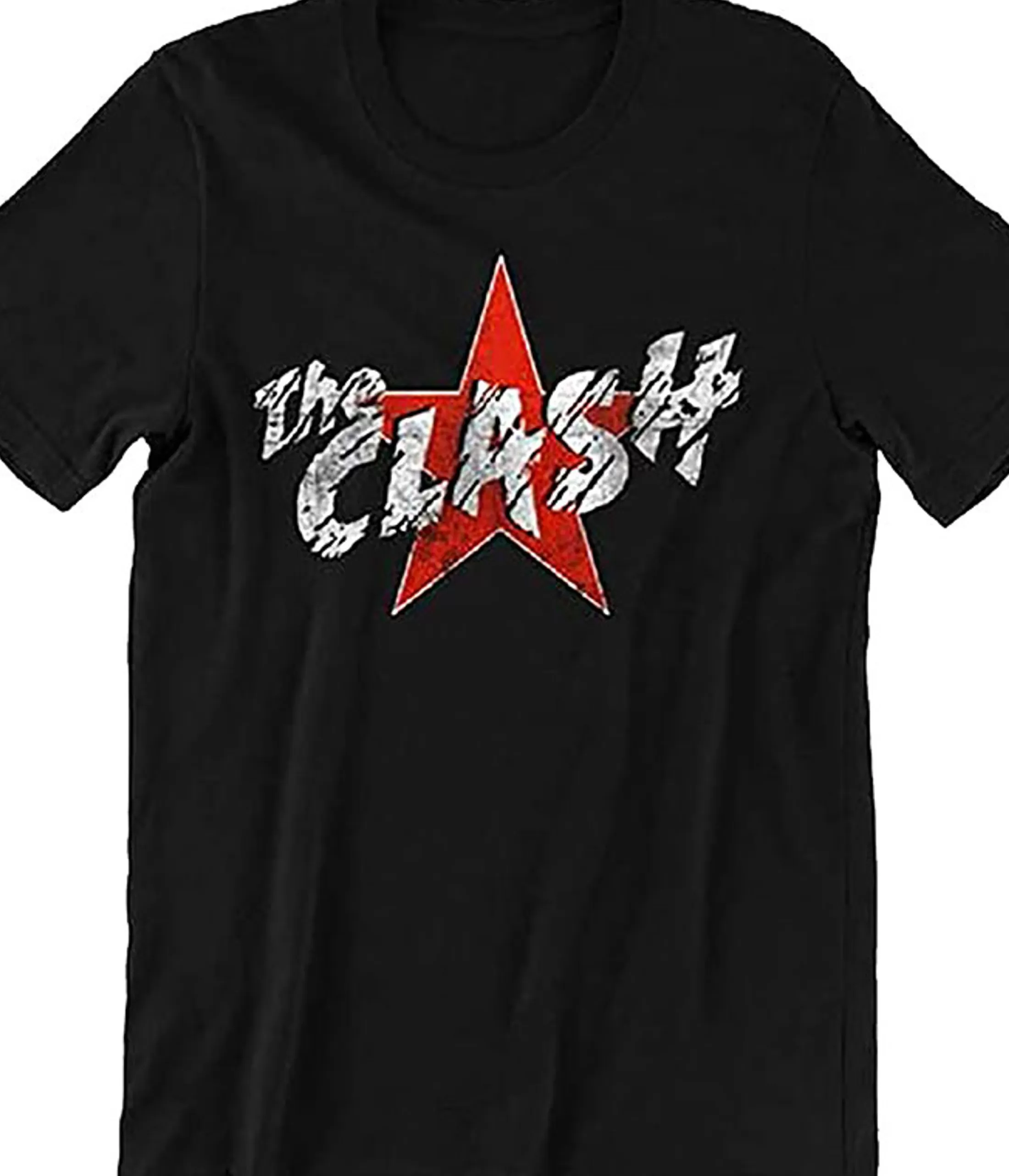 T-Shirt | The Clash<Liquid Blue The Clash Star Logo Black T-Shirt