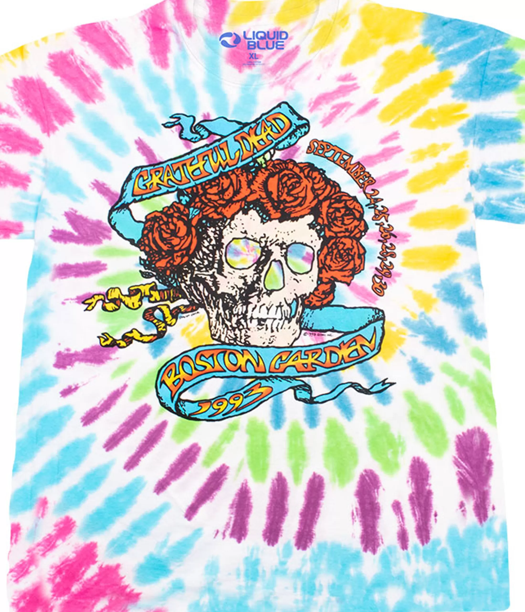 T-Shirt | Grateful Dead<Liquid Blue The Garden 93 Tie-Dye T-Shirt