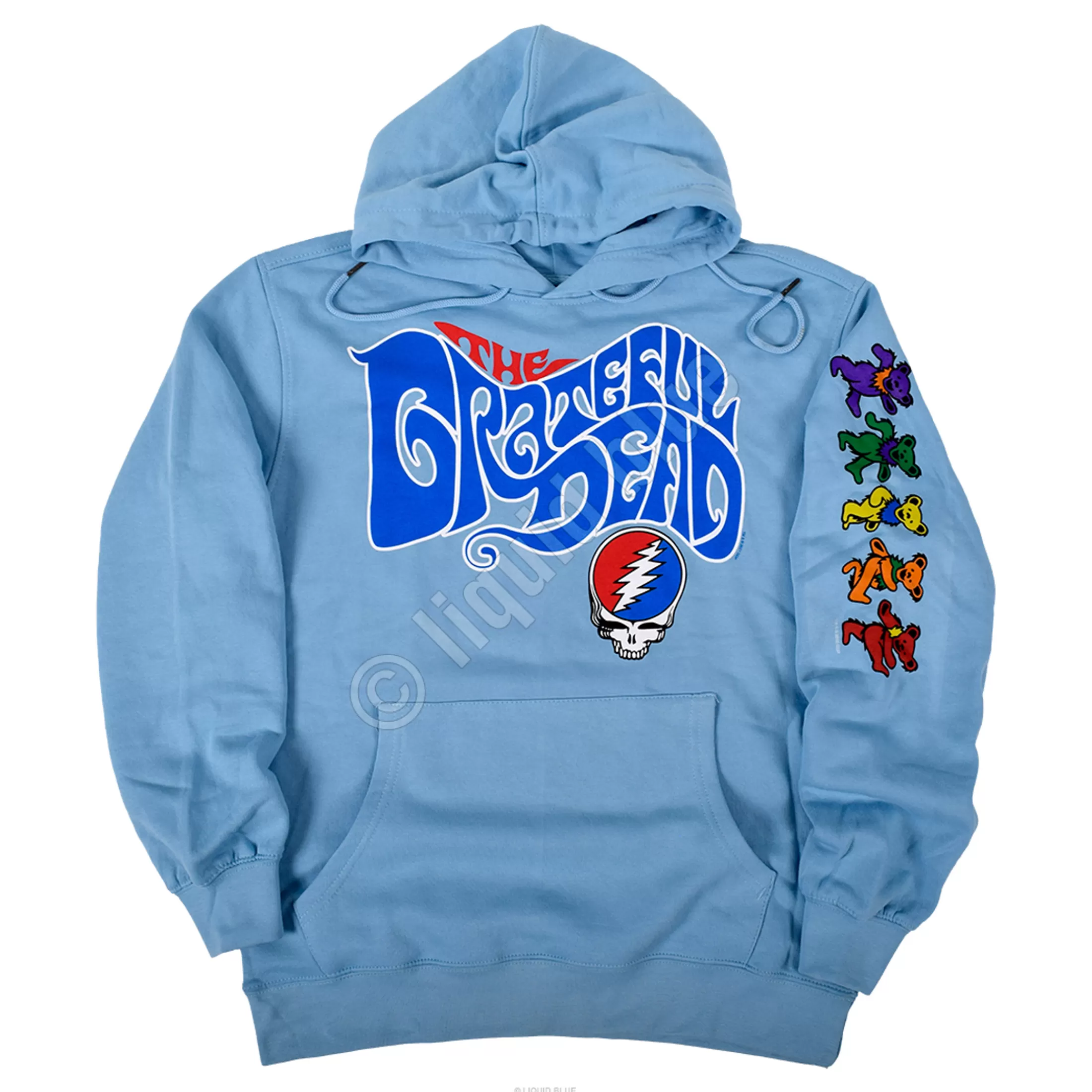 Hoodie | Grateful Dead<Liquid Blue The Grateful Dead Light Blue Sleeve Printed Hoodie