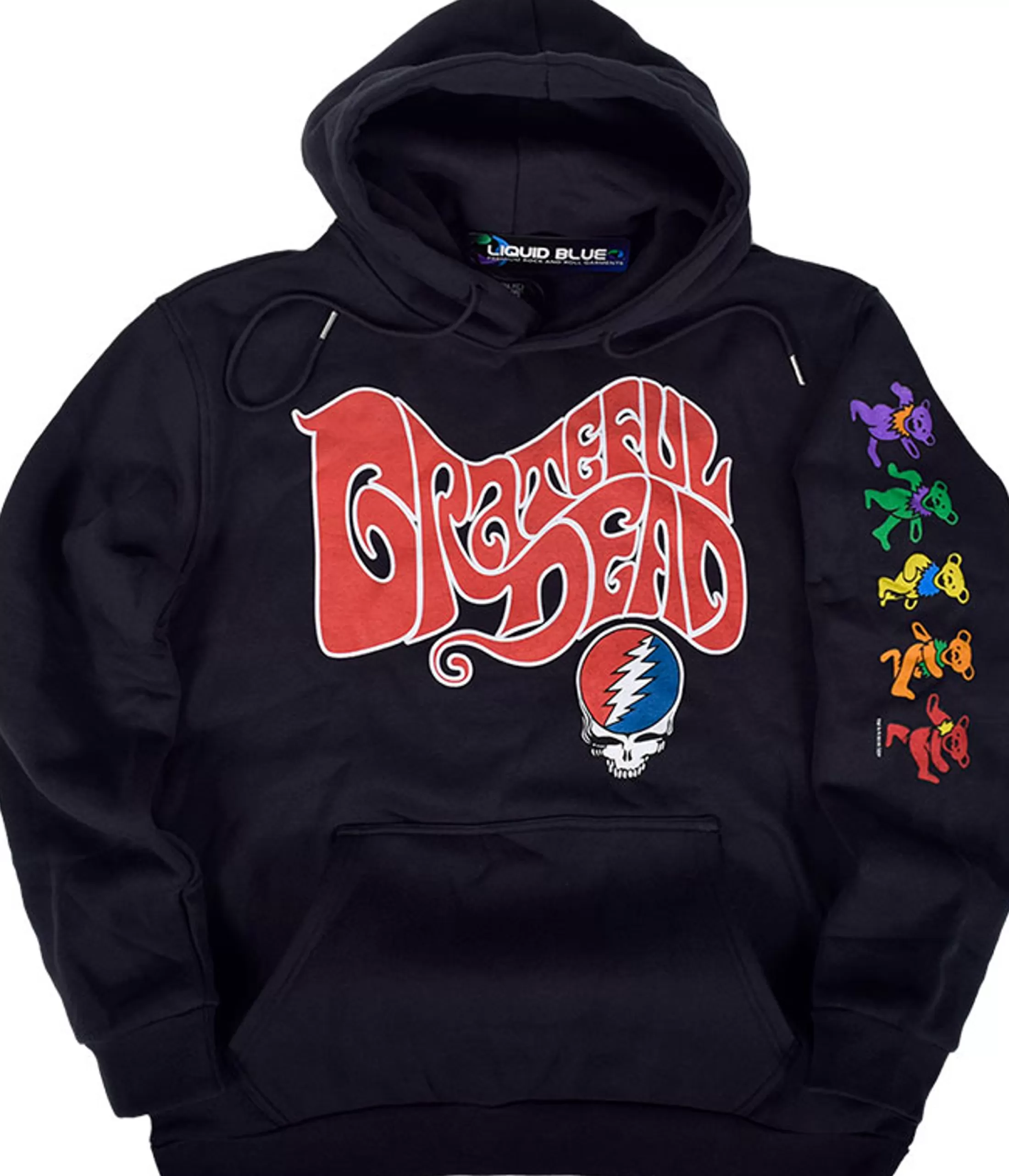 Hoodie | Grateful Dead<Liquid Blue The Grateful Dead Navy Sleeve Printed Hoodie