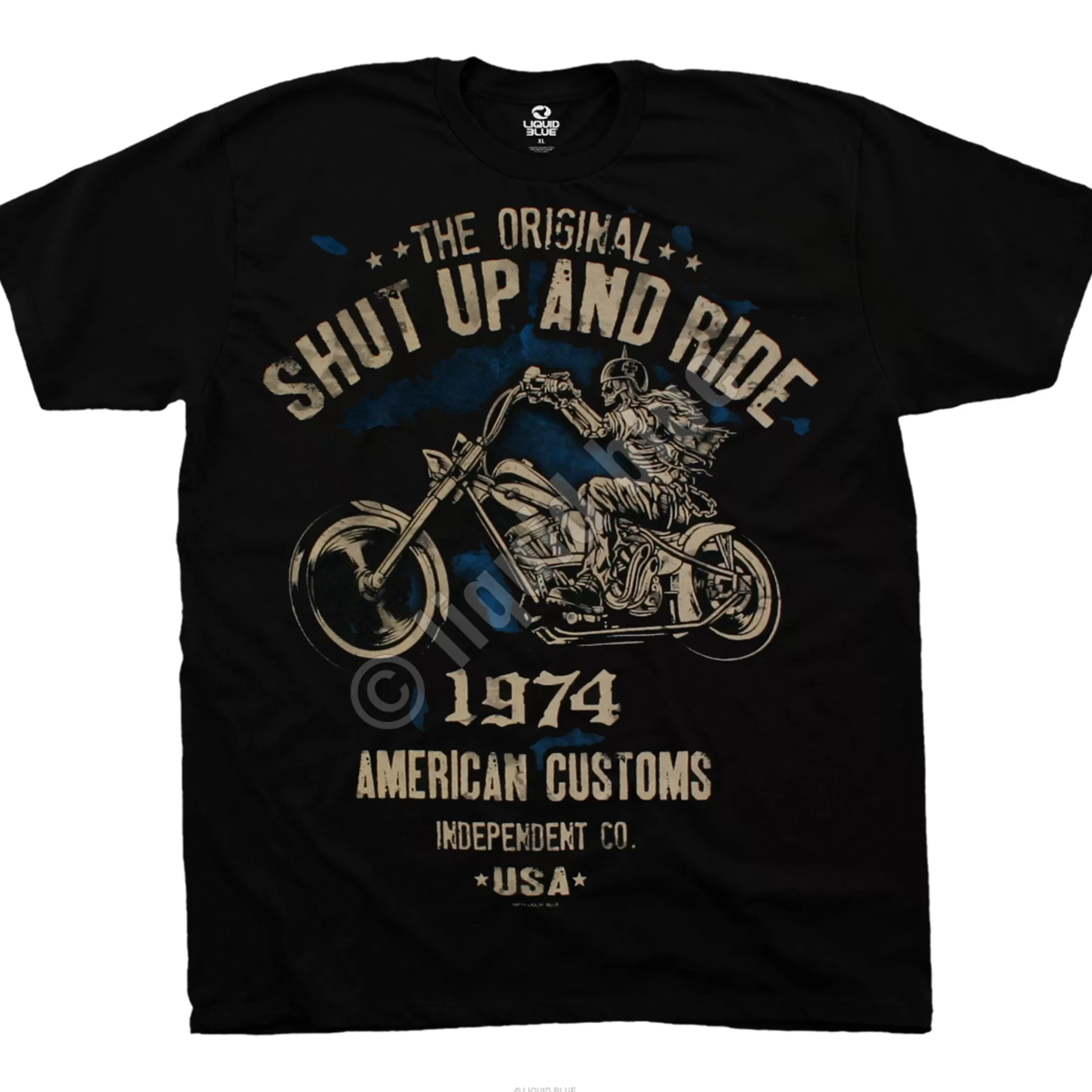 T-Shirt | Biker<Liquid Blue The Original Black T-Shirt