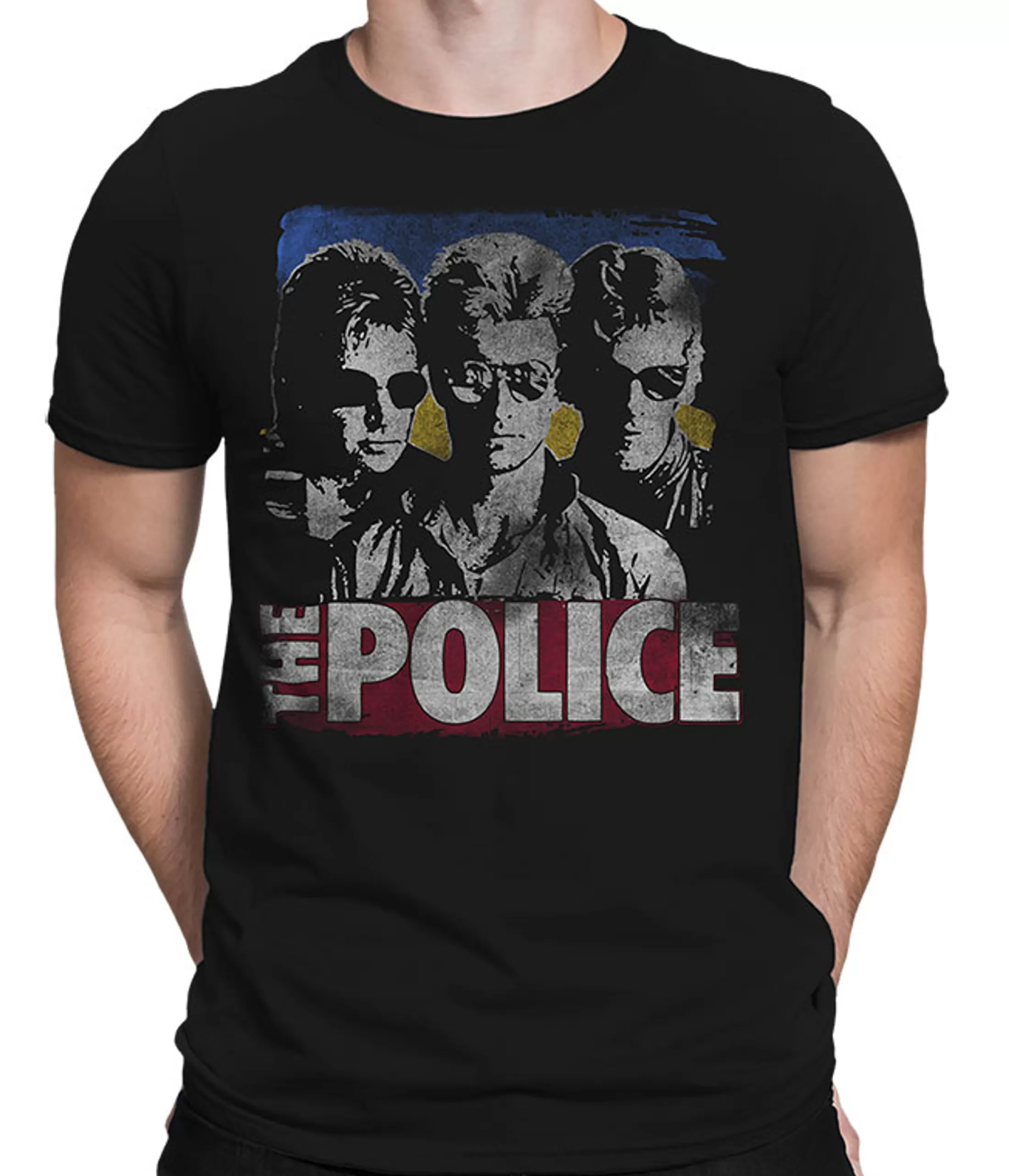 Athletic T-Shirt | The Police<Liquid Blue The Police Greatest Hits Black Athletic T-Shirt