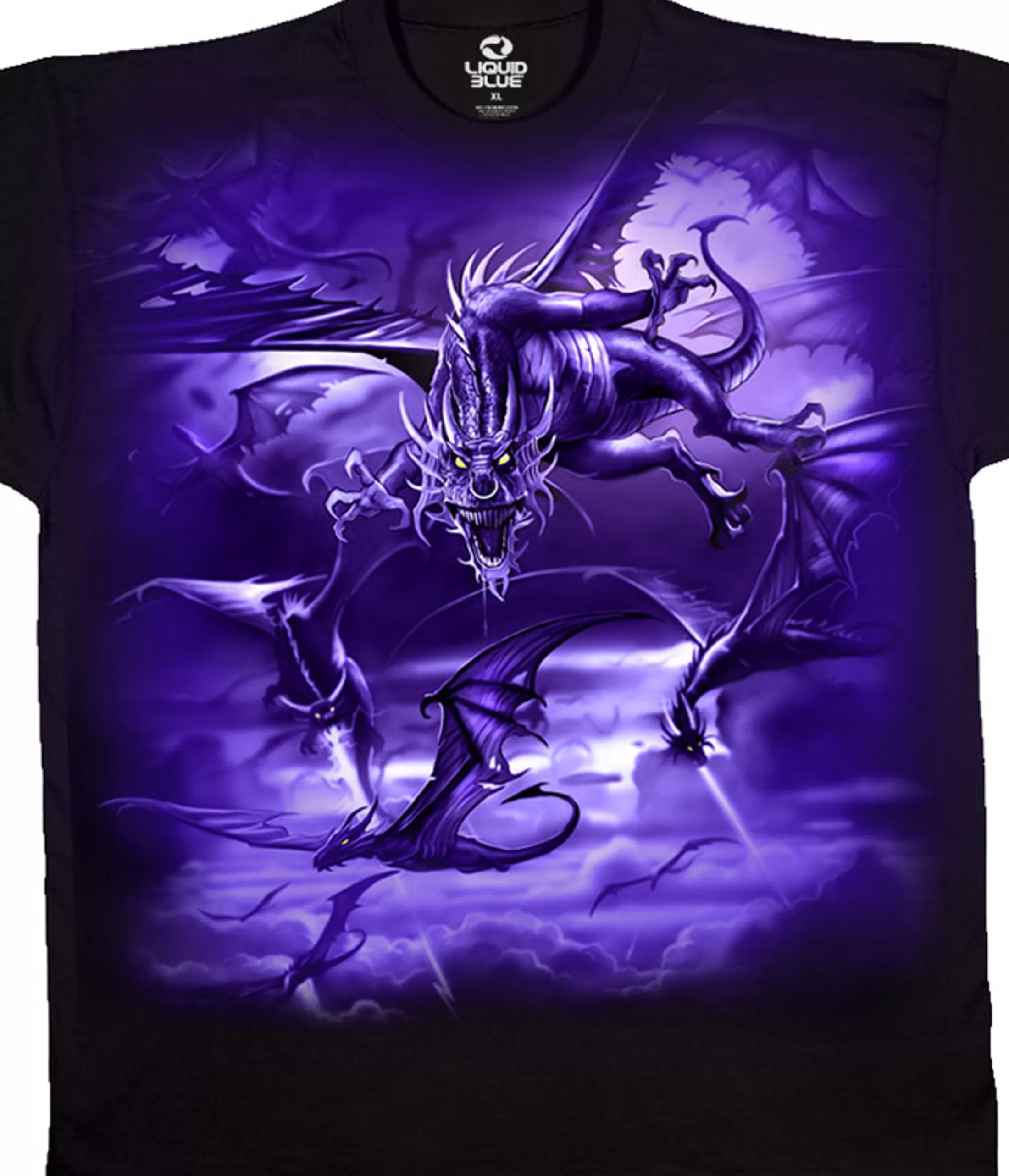 T-Shirt | Dark Fantasy<Liquid Blue The Swarm Black T-Shirt