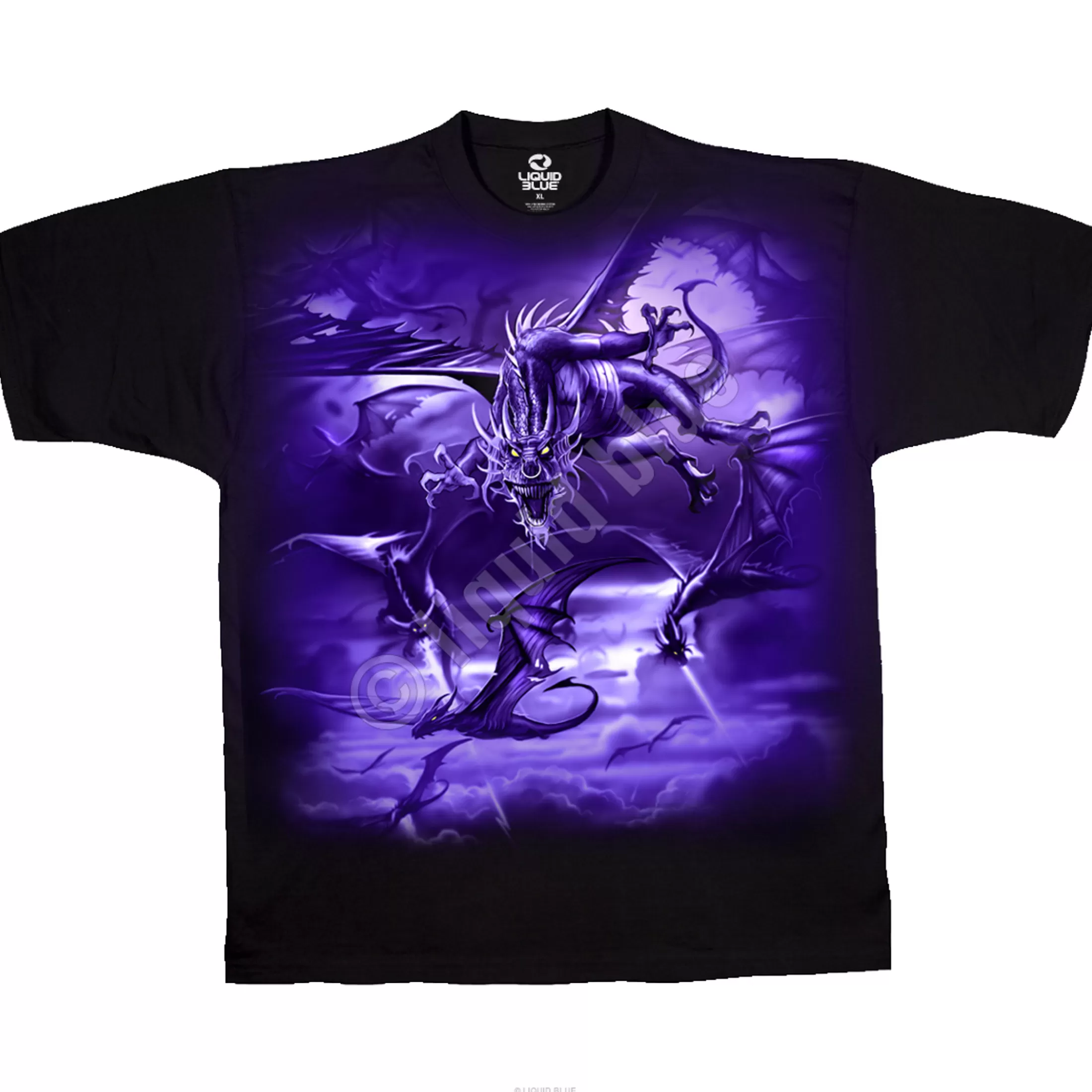 T-Shirt | Dark Fantasy<Liquid Blue The Swarm Black T-Shirt