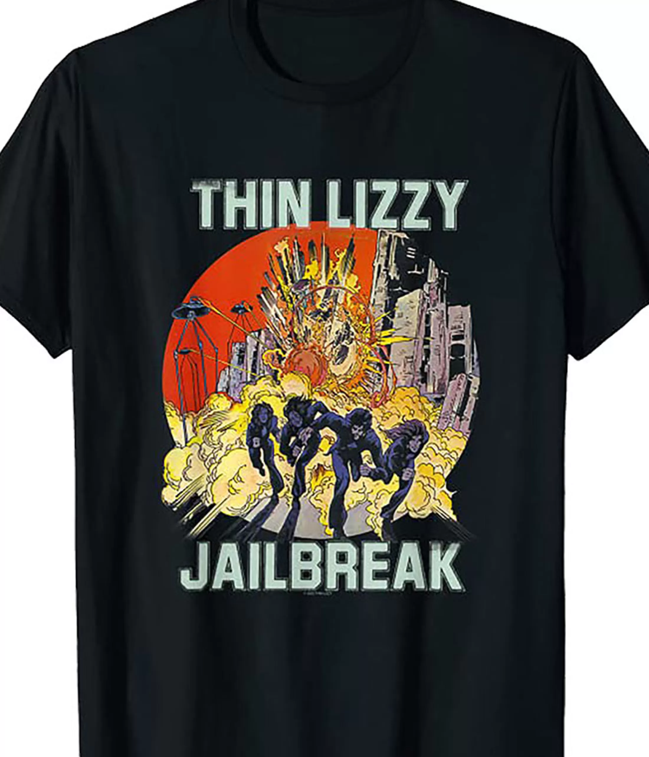 T-Shirt | Thin Lizzy<Liquid Blue Thin Lizzy Jailbreak Black T-Shirt