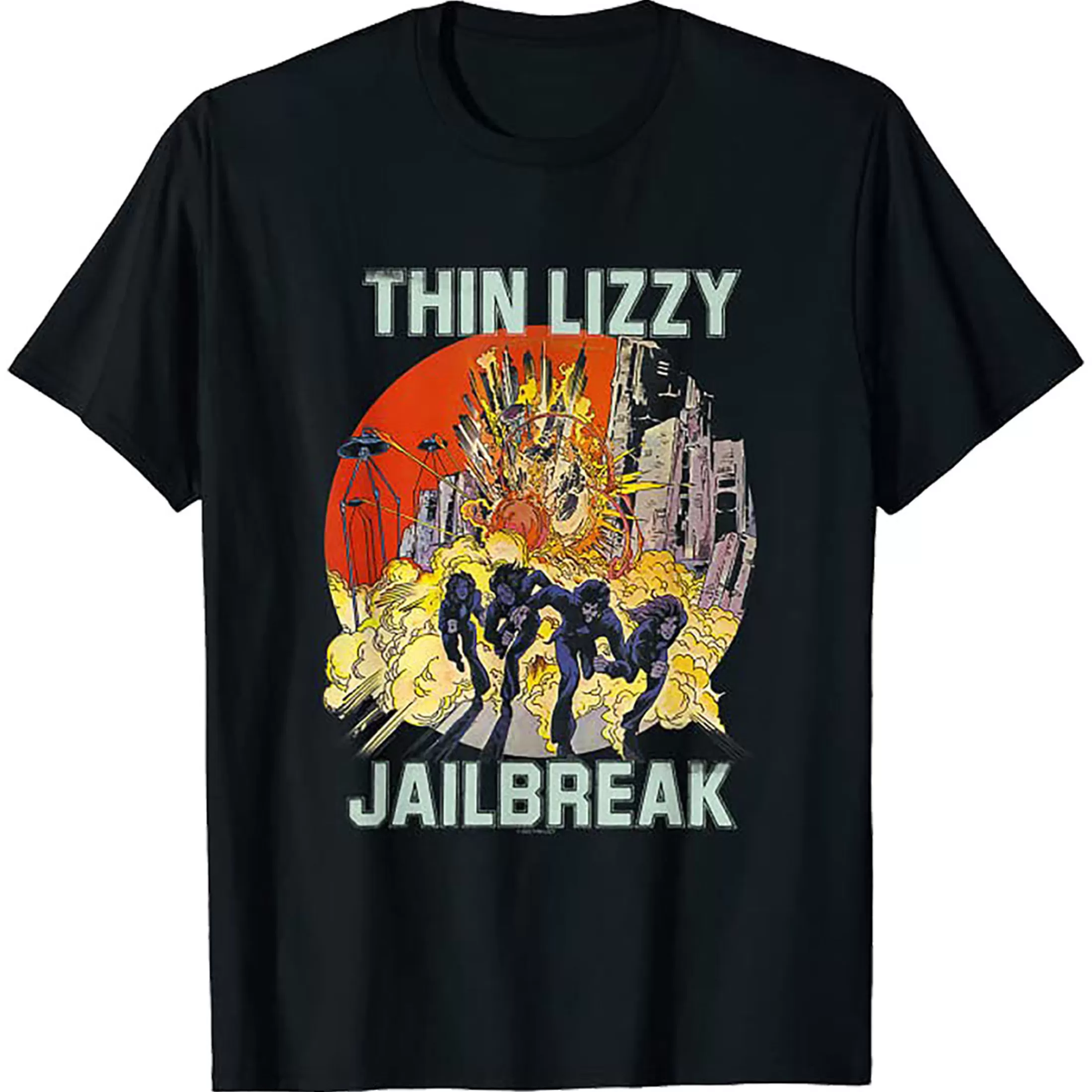 T-Shirt | Thin Lizzy<Liquid Blue Thin Lizzy Jailbreak Black T-Shirt