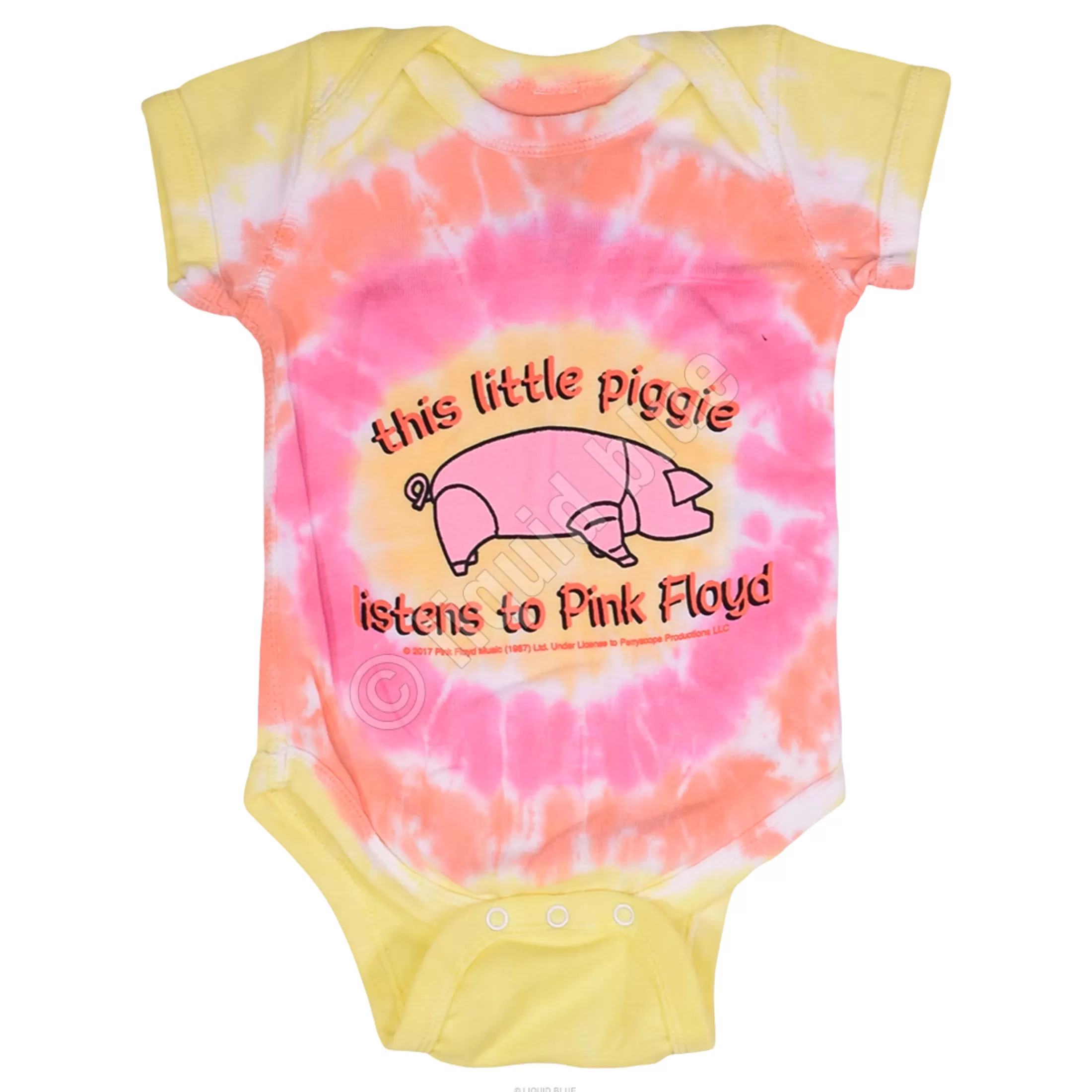 Onesies | Pink Floyd<Liquid Blue This Lil' Piggy Tie-Dye Onesie