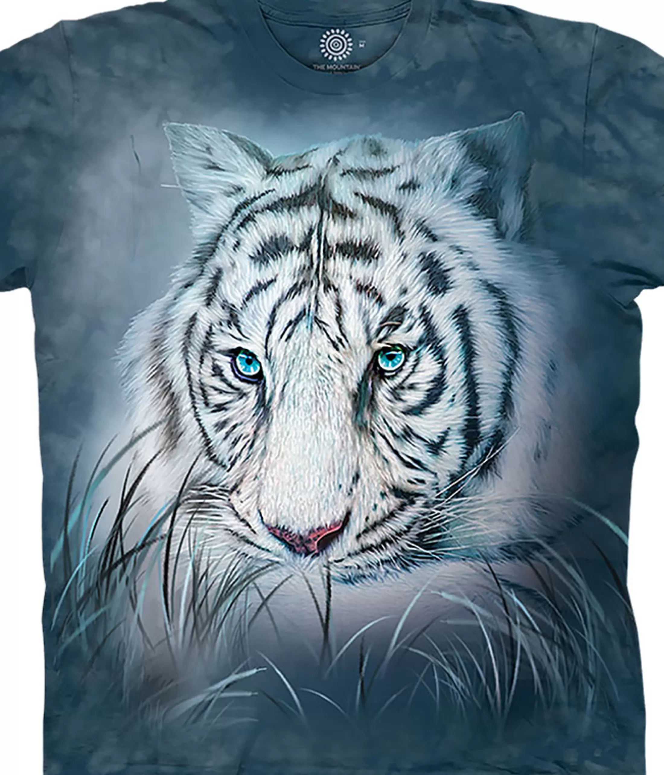 T-Shirt | Wild Animals<Liquid Blue Thoughtful White Tiger Classic Cotton T-Shirt