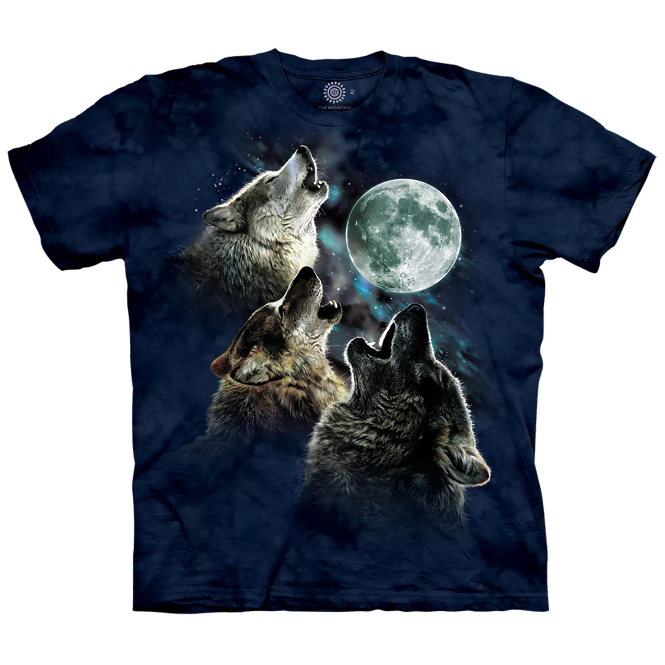 T-Shirt | Wolf Shirt Collection<Liquid Blue Three Wolf Moon® Classic Cotton T-Shirt - Blue